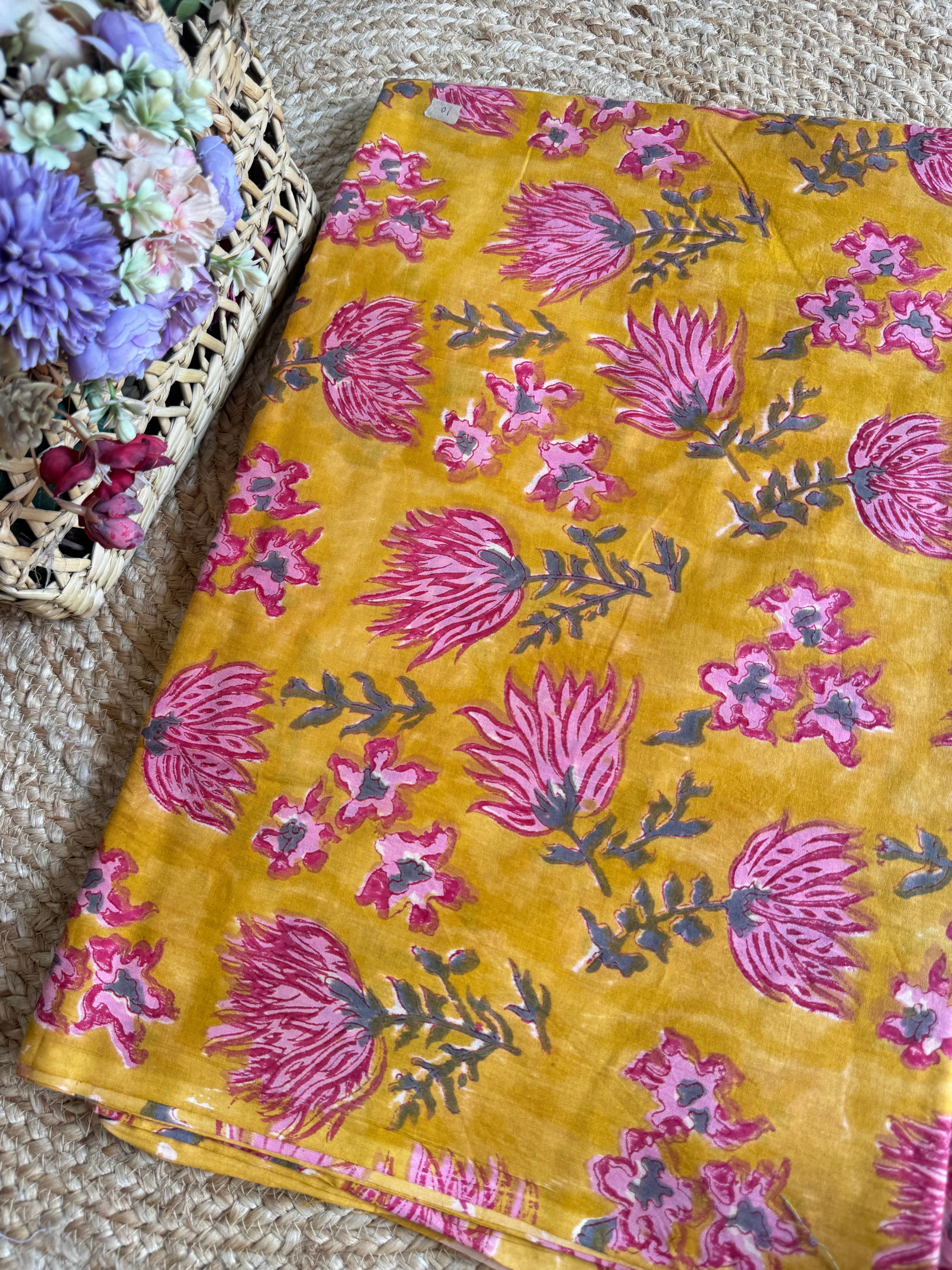 HAND BLOCK PRINTED COTTON FABRIC