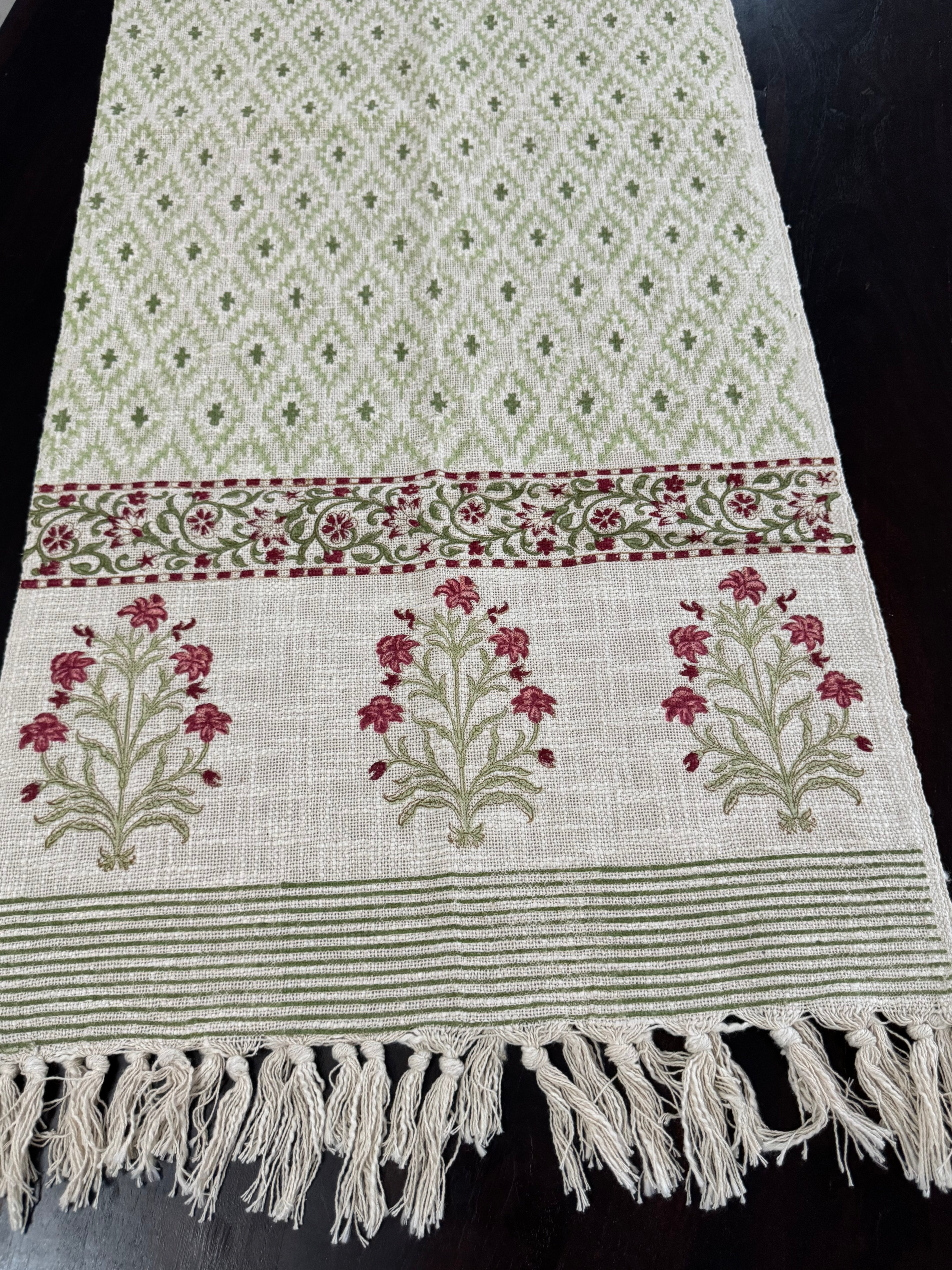 HAND BLOCK PRINTED TABLE RUNNER