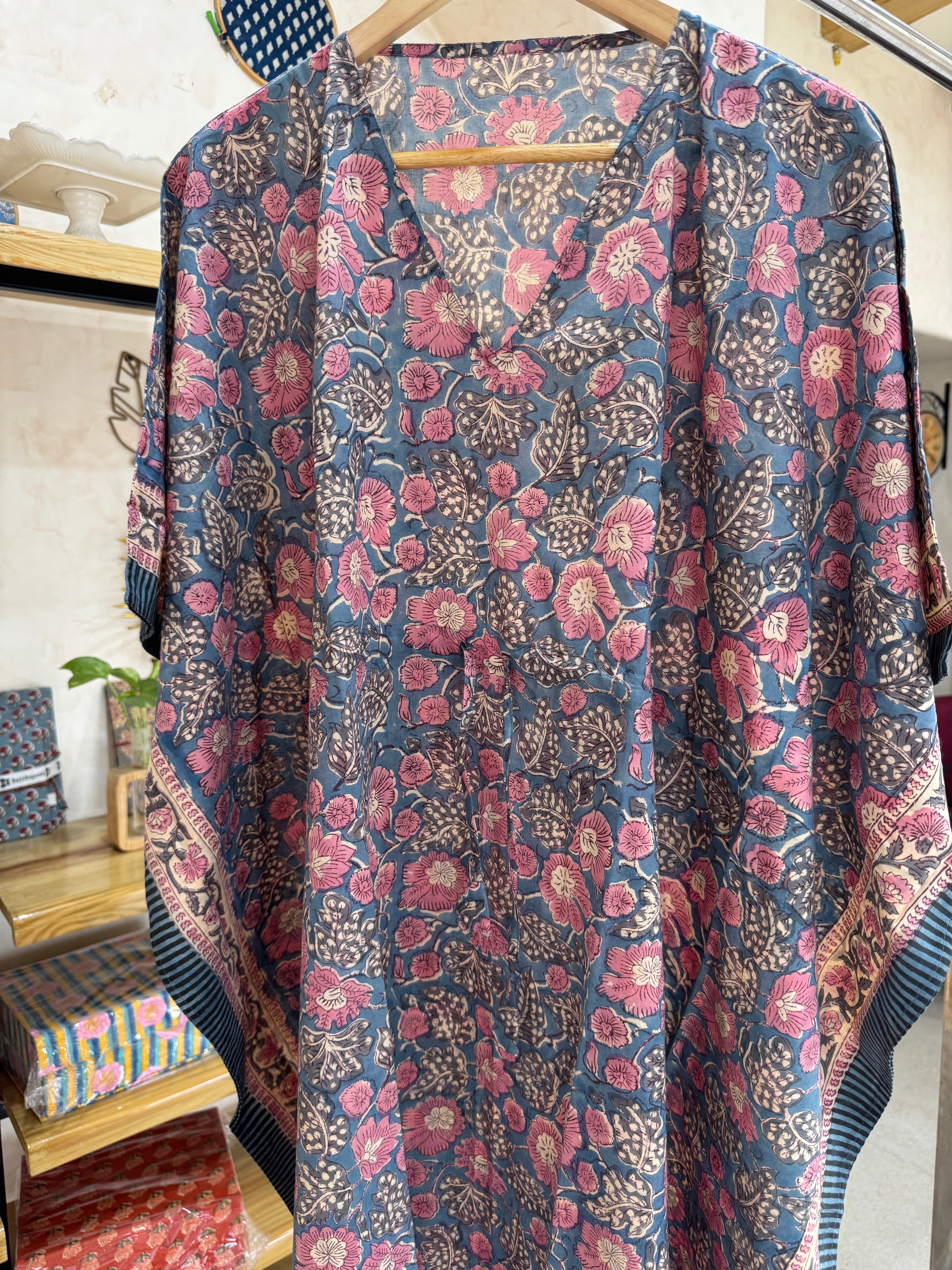 HANDBLOCK PRINTED LONG KAFTAN