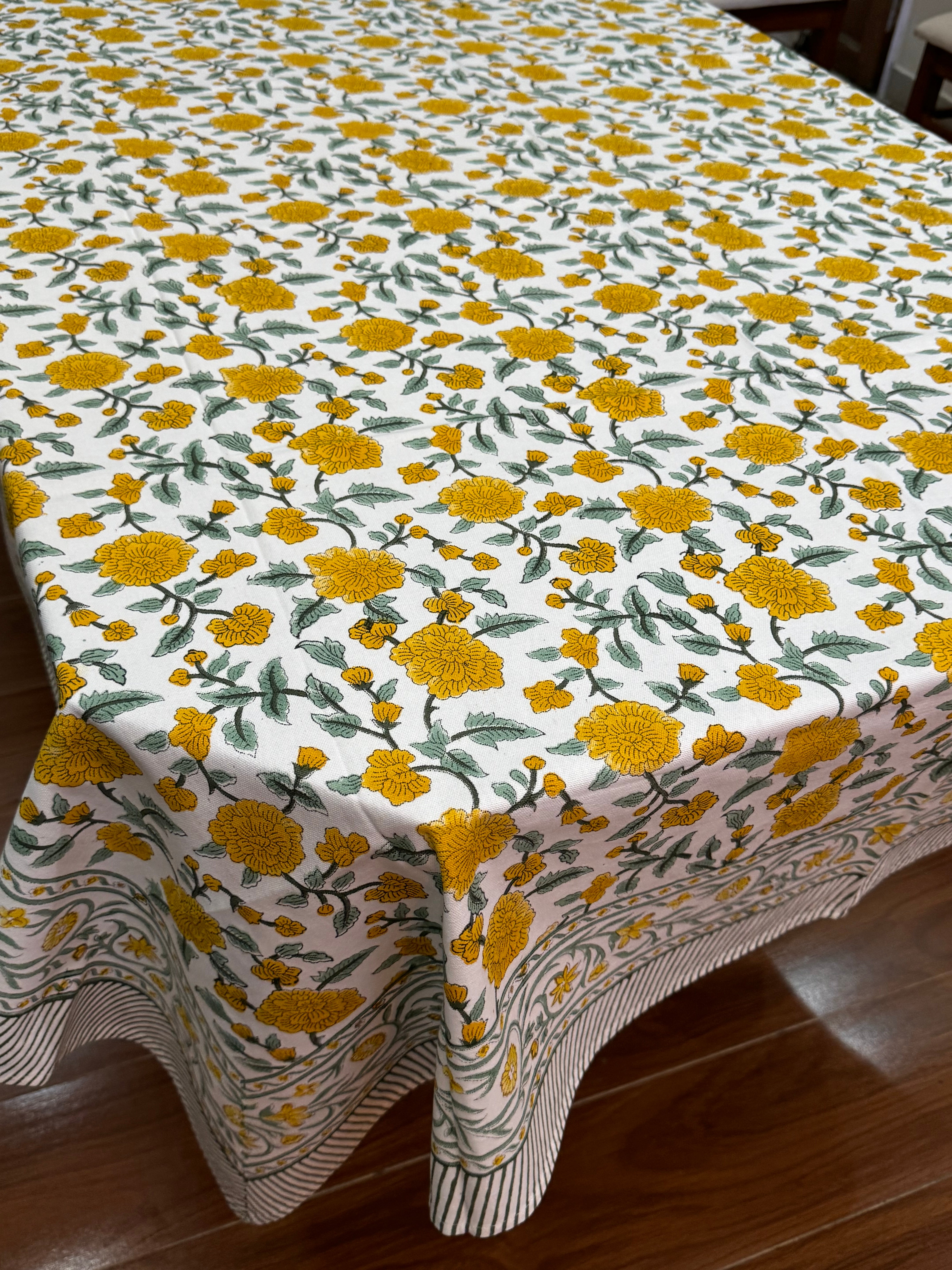 HANDBLOCK PRINTED SEATER TABLECLOTH