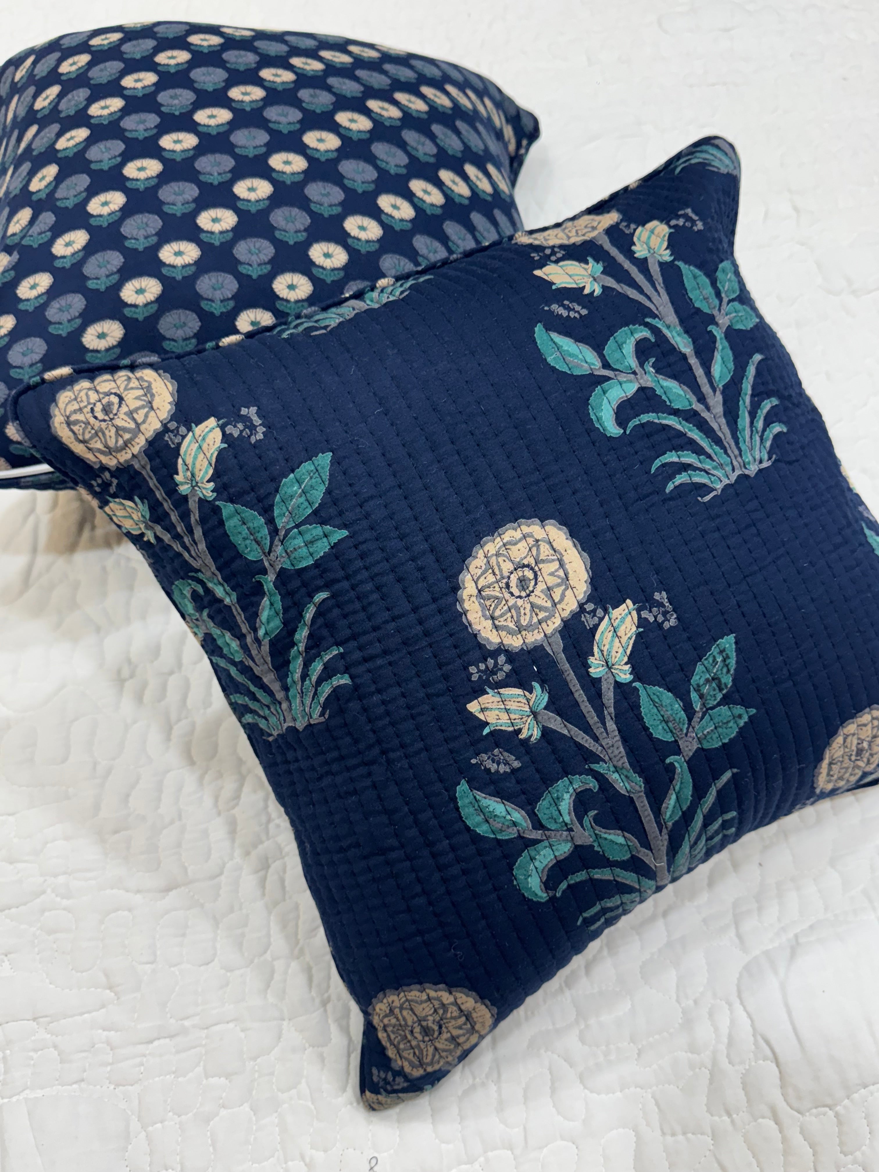 KANAK - SINGLE PIECE QUILTED 16 BY 16 INCHES CUSHION COVER