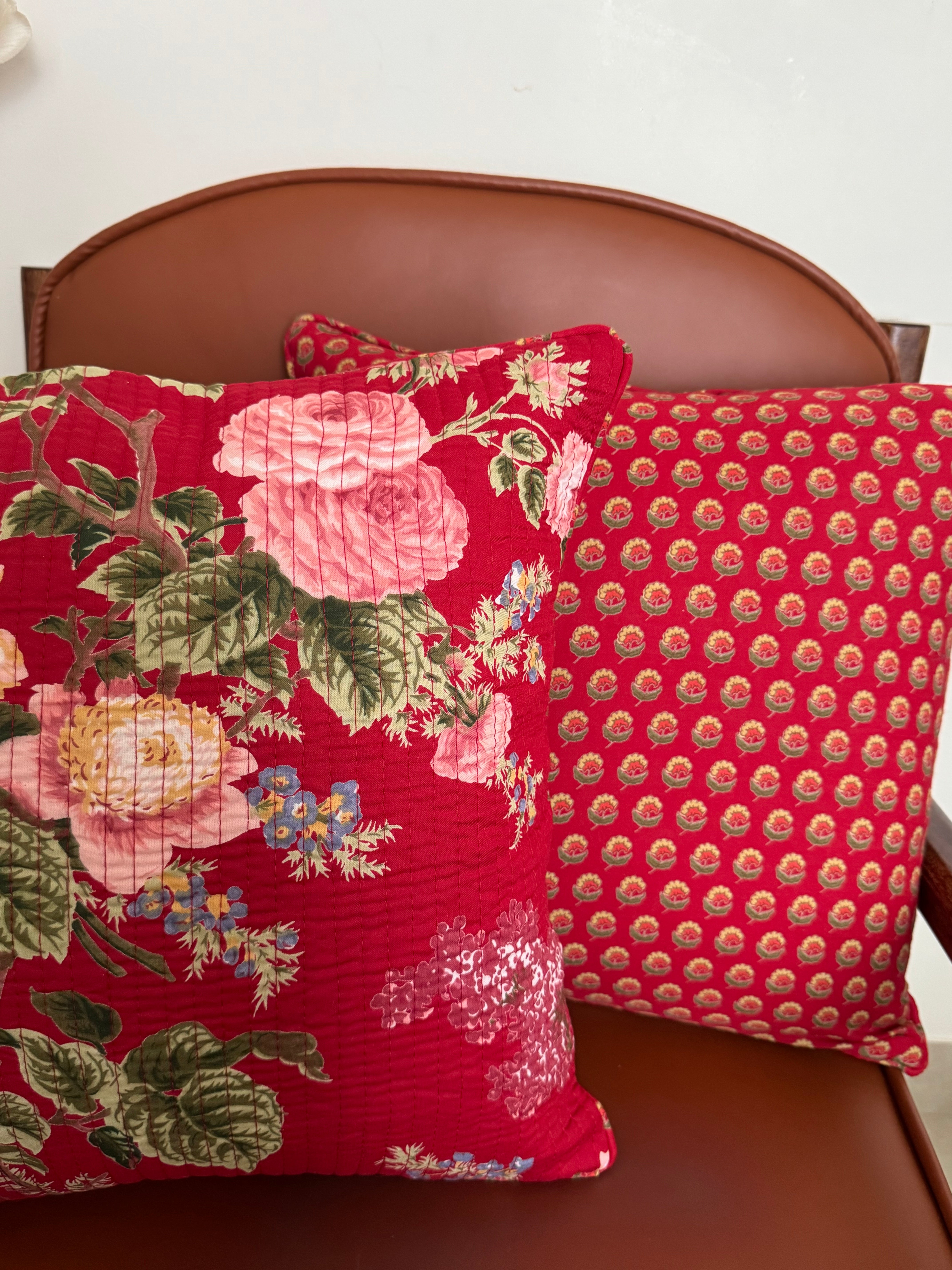 KANAK - SINGLE PIECE QUILTED 16 BY 16 INCHES CUSHION COVERS