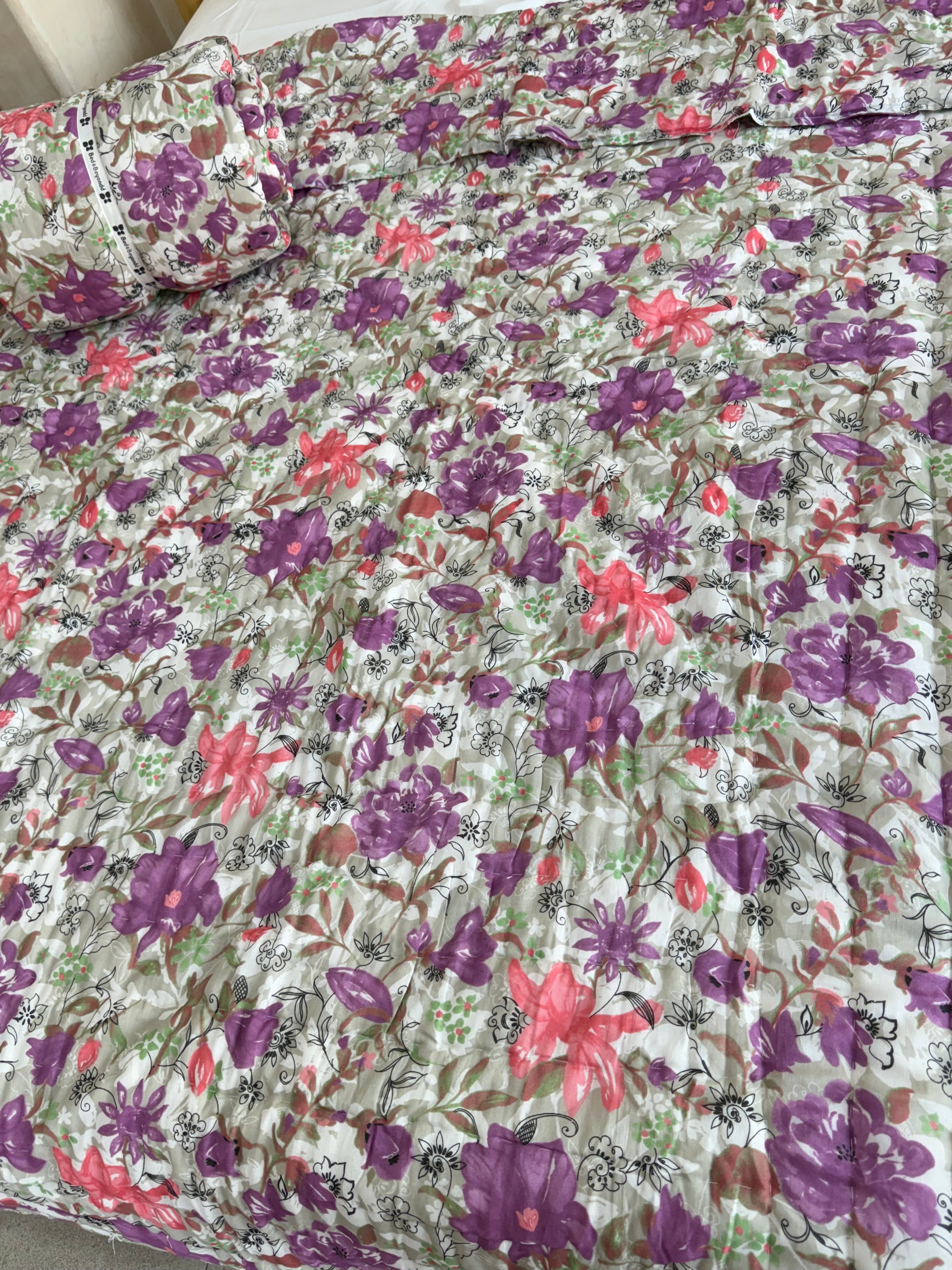 FLORAL SYMPHONY SINGLE BED QUILT (Copy)