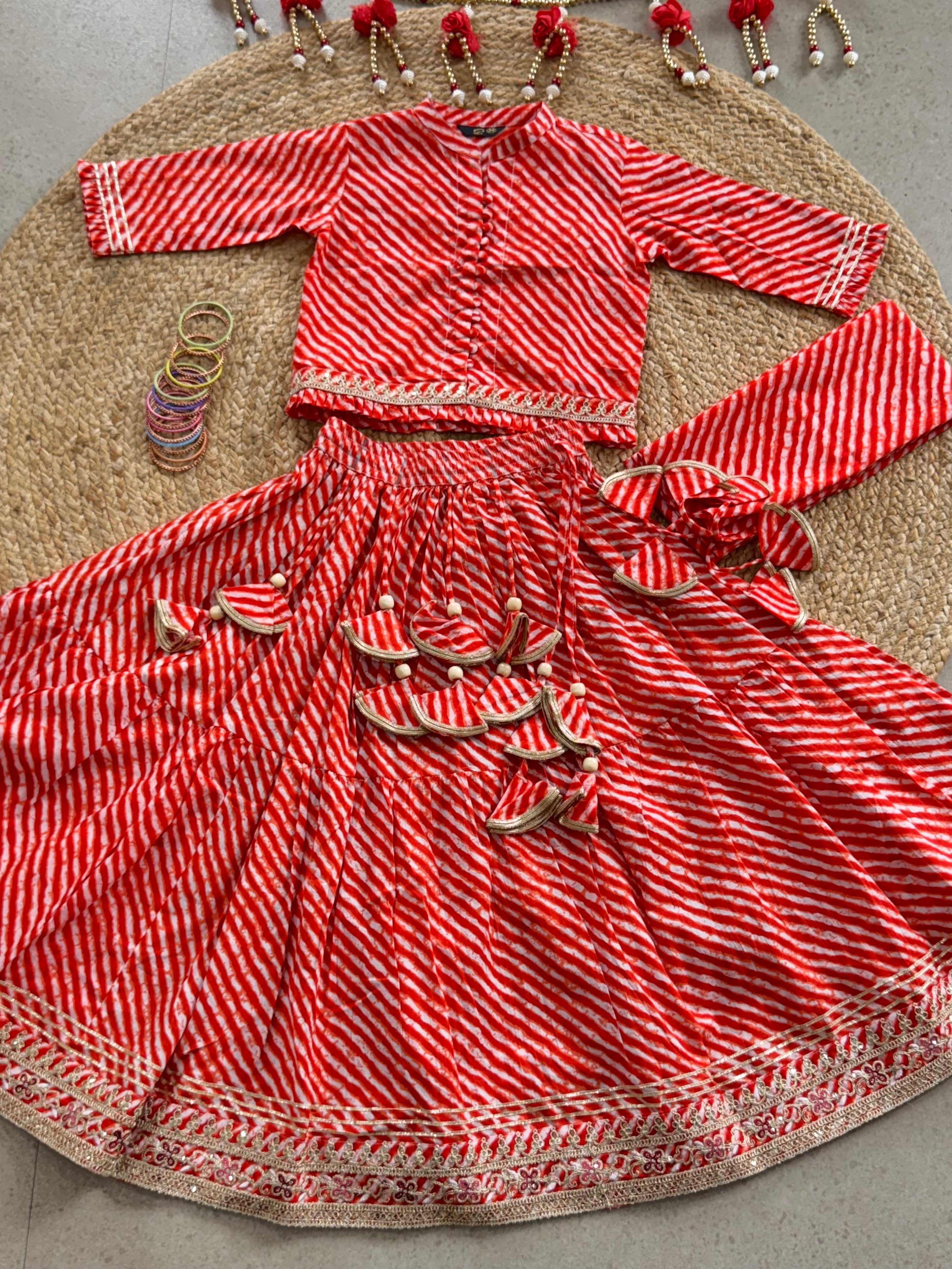 LEHENGA CHOLI DUPATTA SET ( 5 to 11 years)
