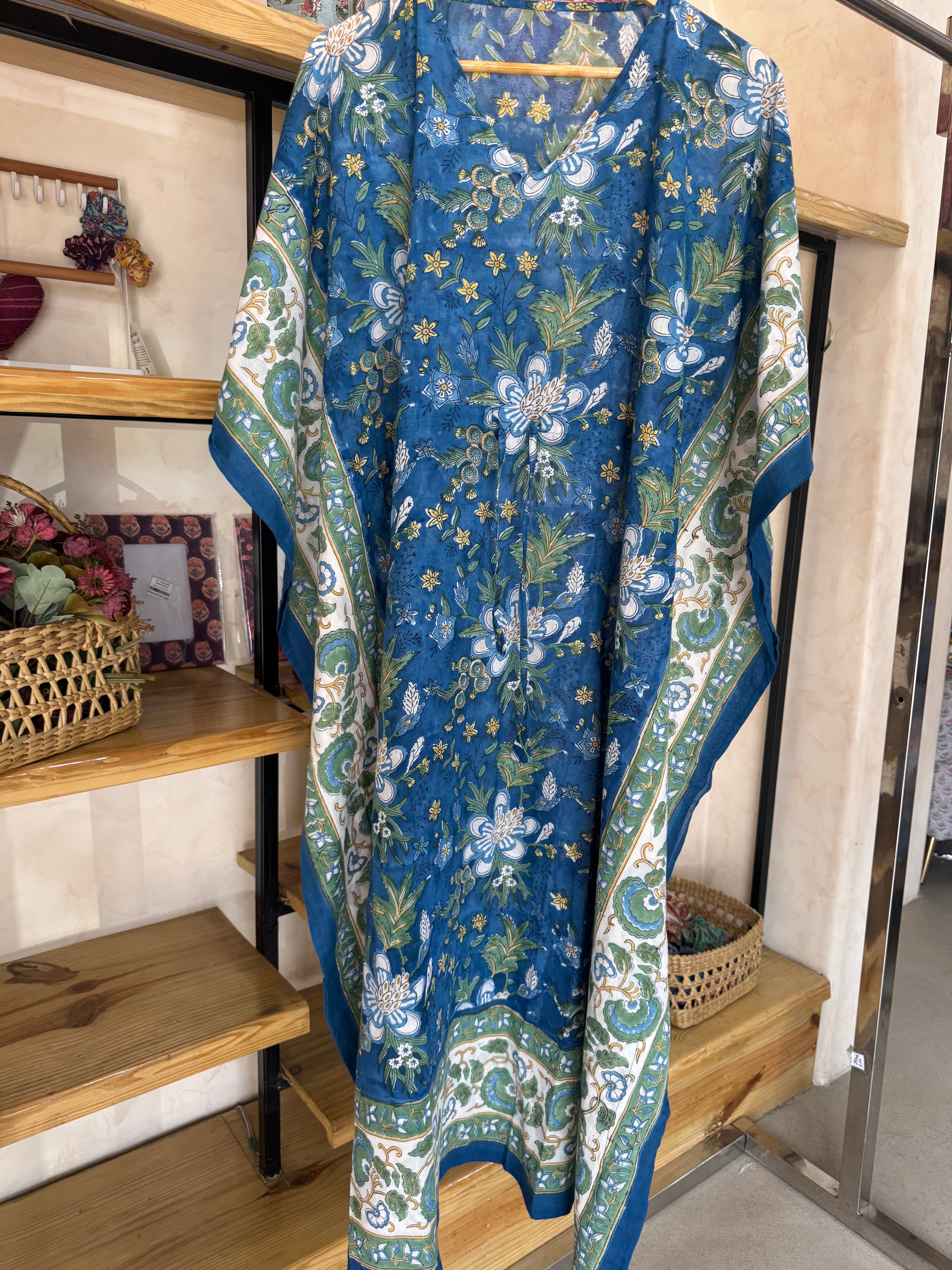 HANDBLOCK PRINTED LONG KAFTAN