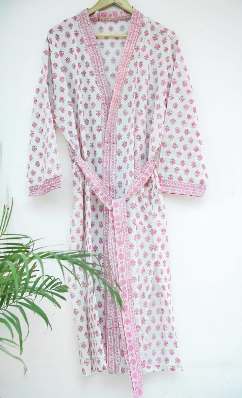 HAND BLOCK PRINTED COTTON KIMONOS