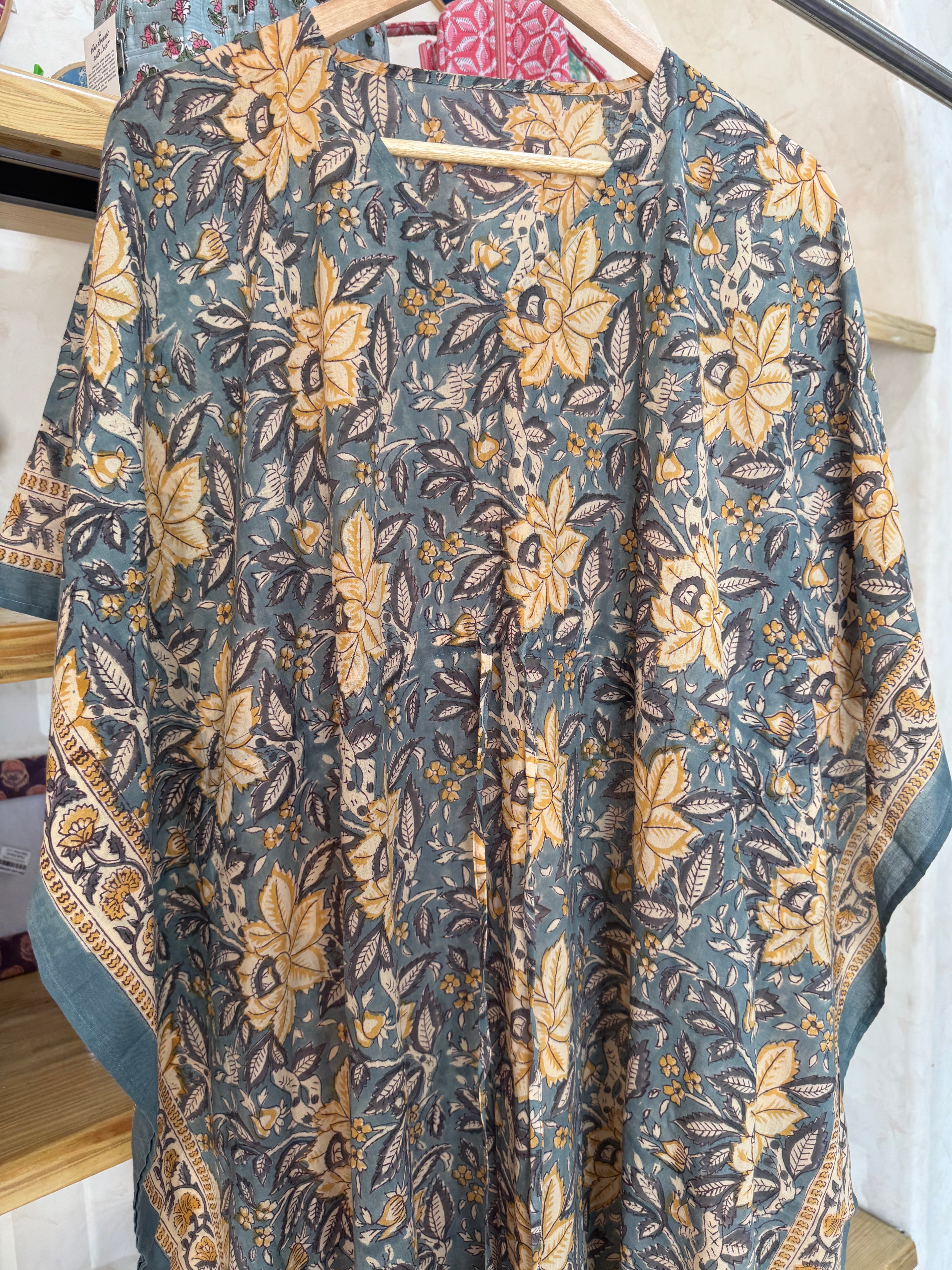HANDBLOCK PRINTED LONG KAFTAN