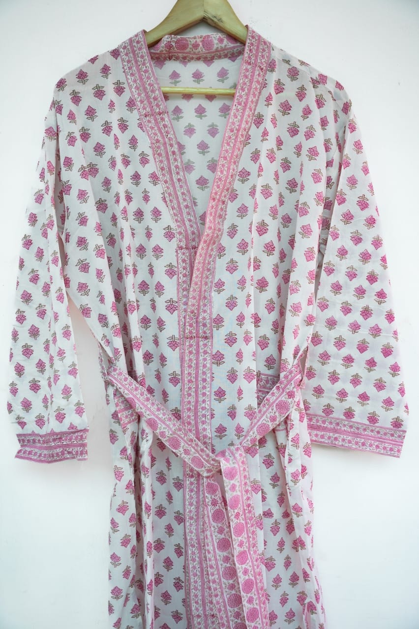 HAND BLOCK PRINTED COTTON KIMONOS
