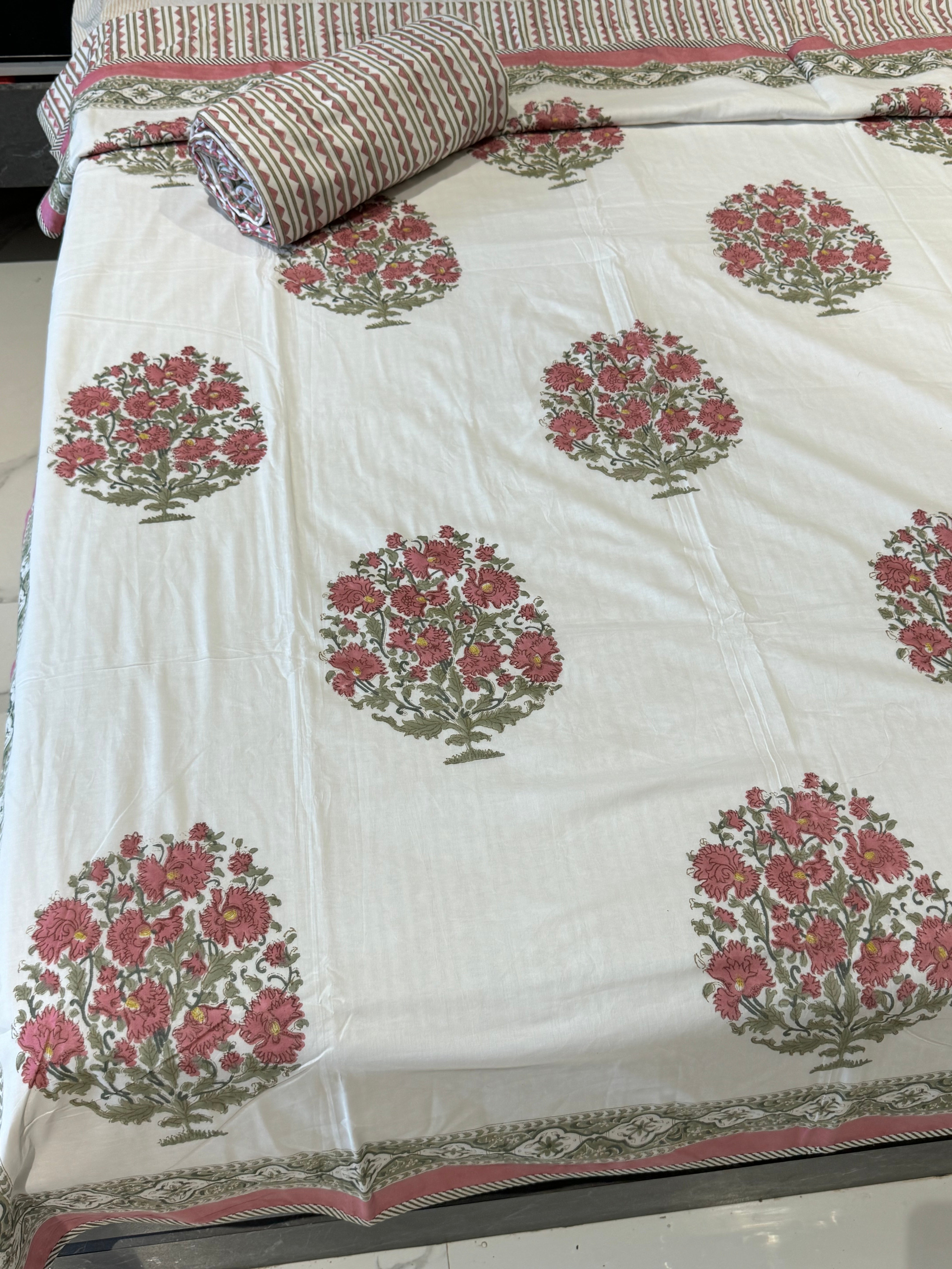 HANDBLOCK PRINTED REVERSIBLE MULMUL DOHAR