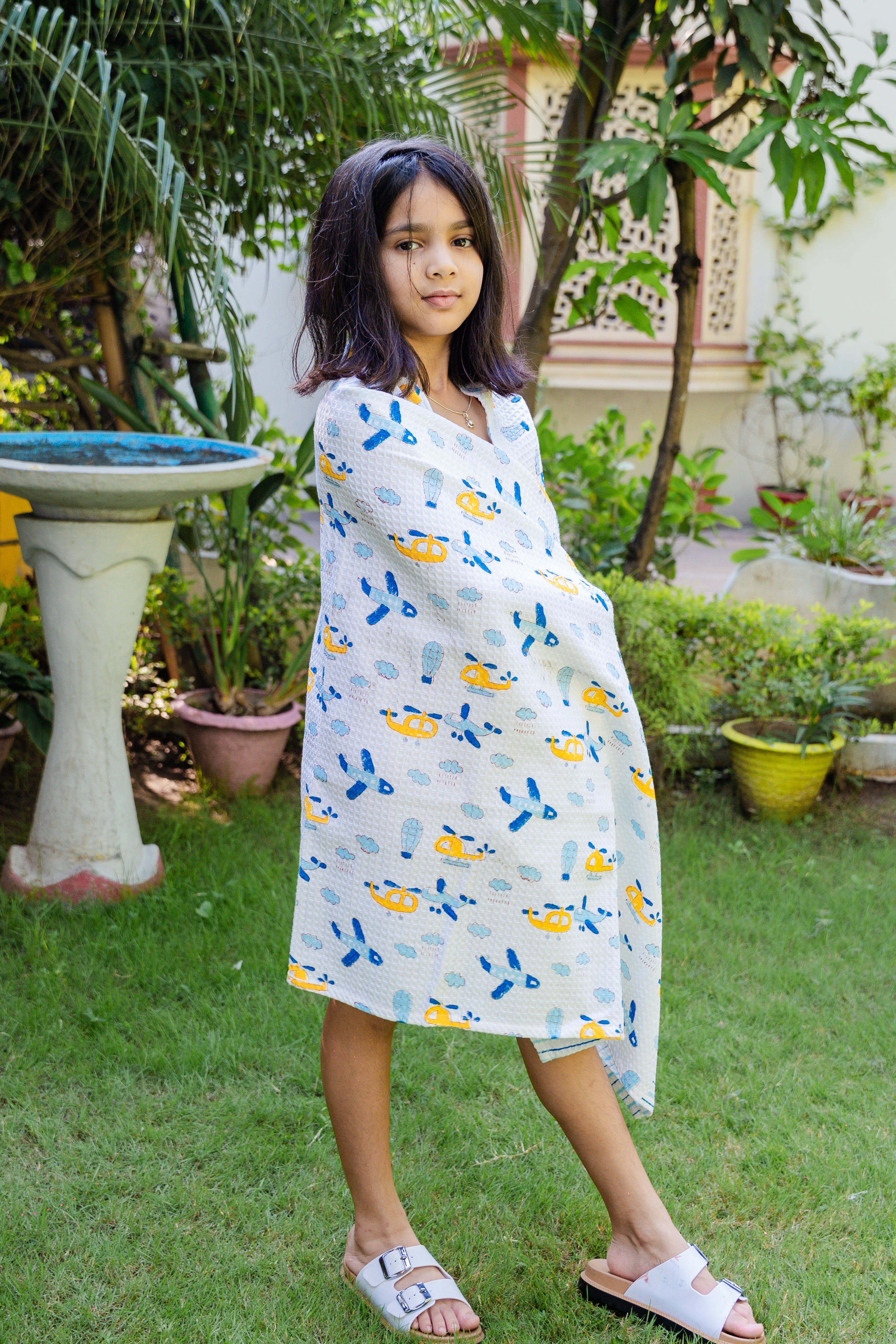 HAND BLOCK PRINTED KIDS BATH TOWEL