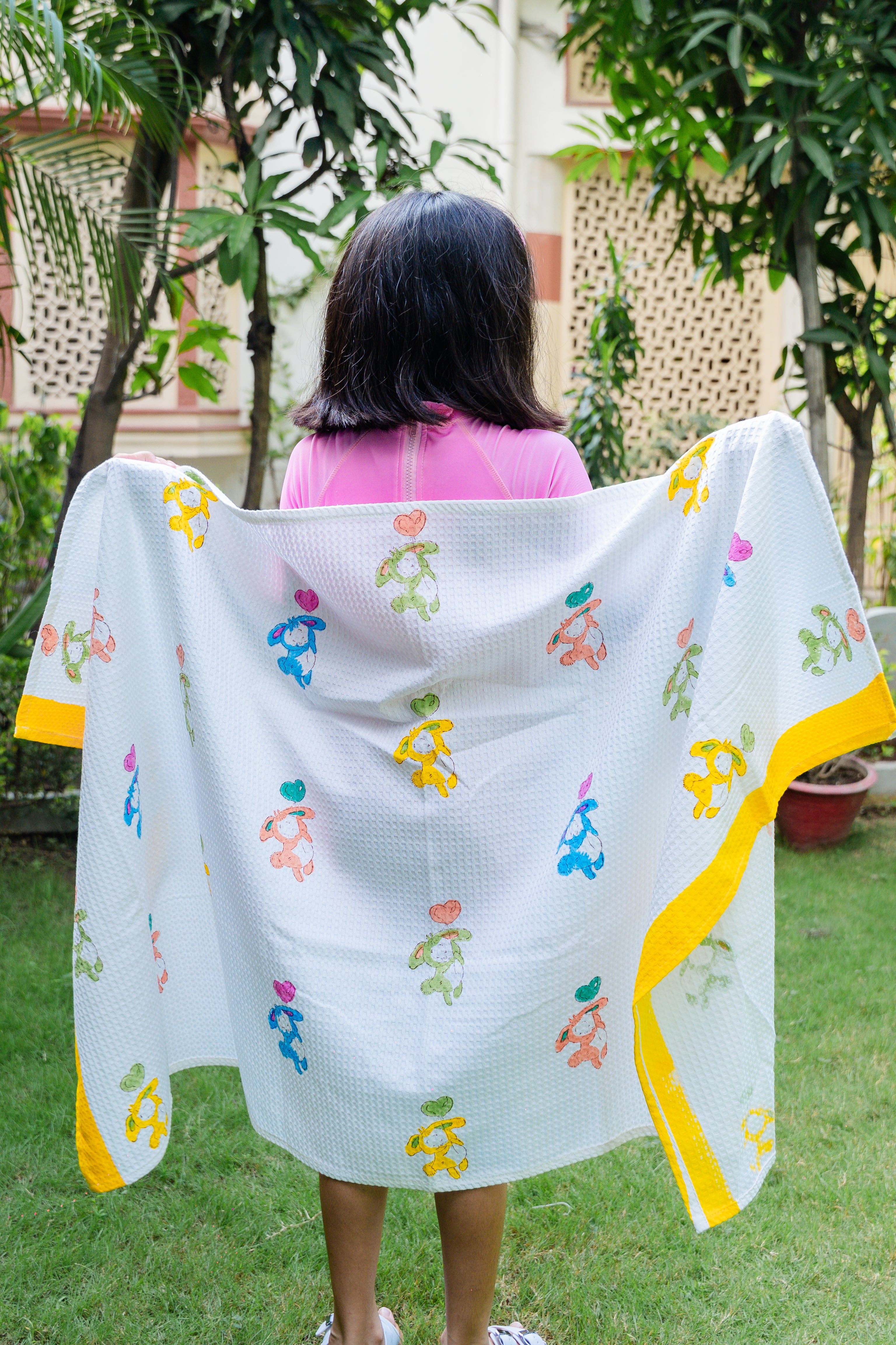 HAND BLOCK PRINTED KIDS BATH TOWEL