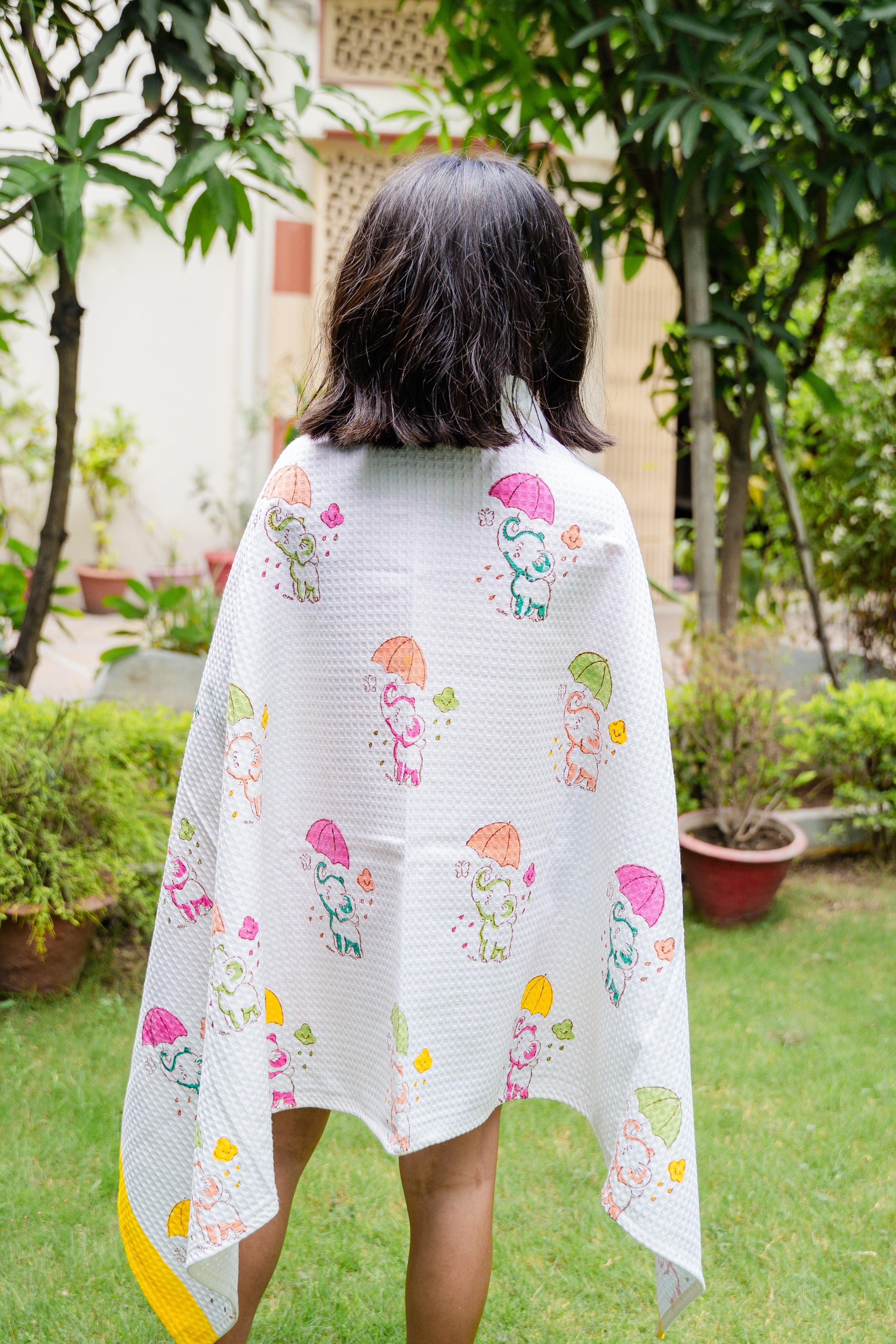 HAND BLOCK PRINTED KIDS BATH TOWEL