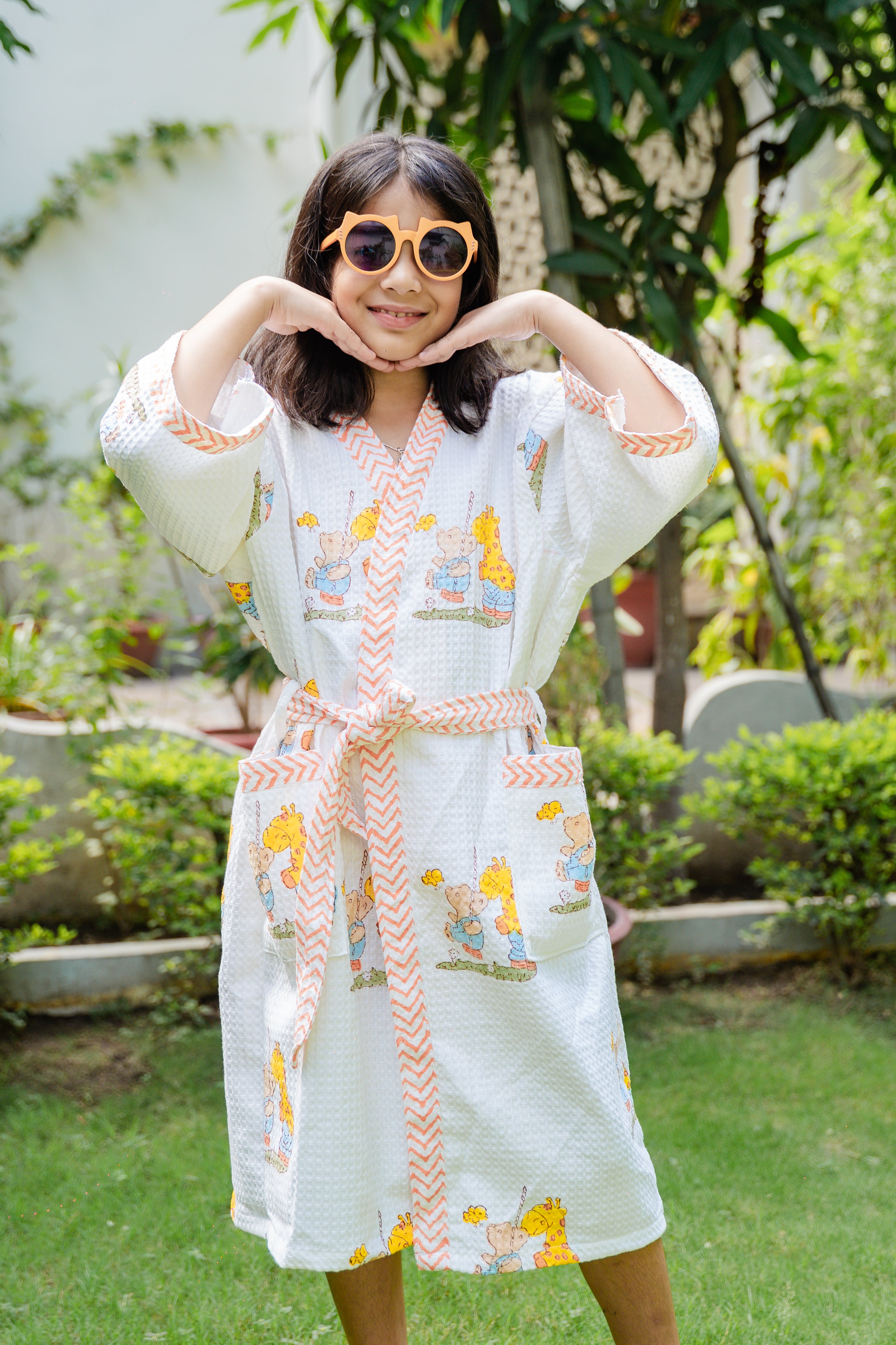 BLOCK PRINTED KIDS BATHROBES