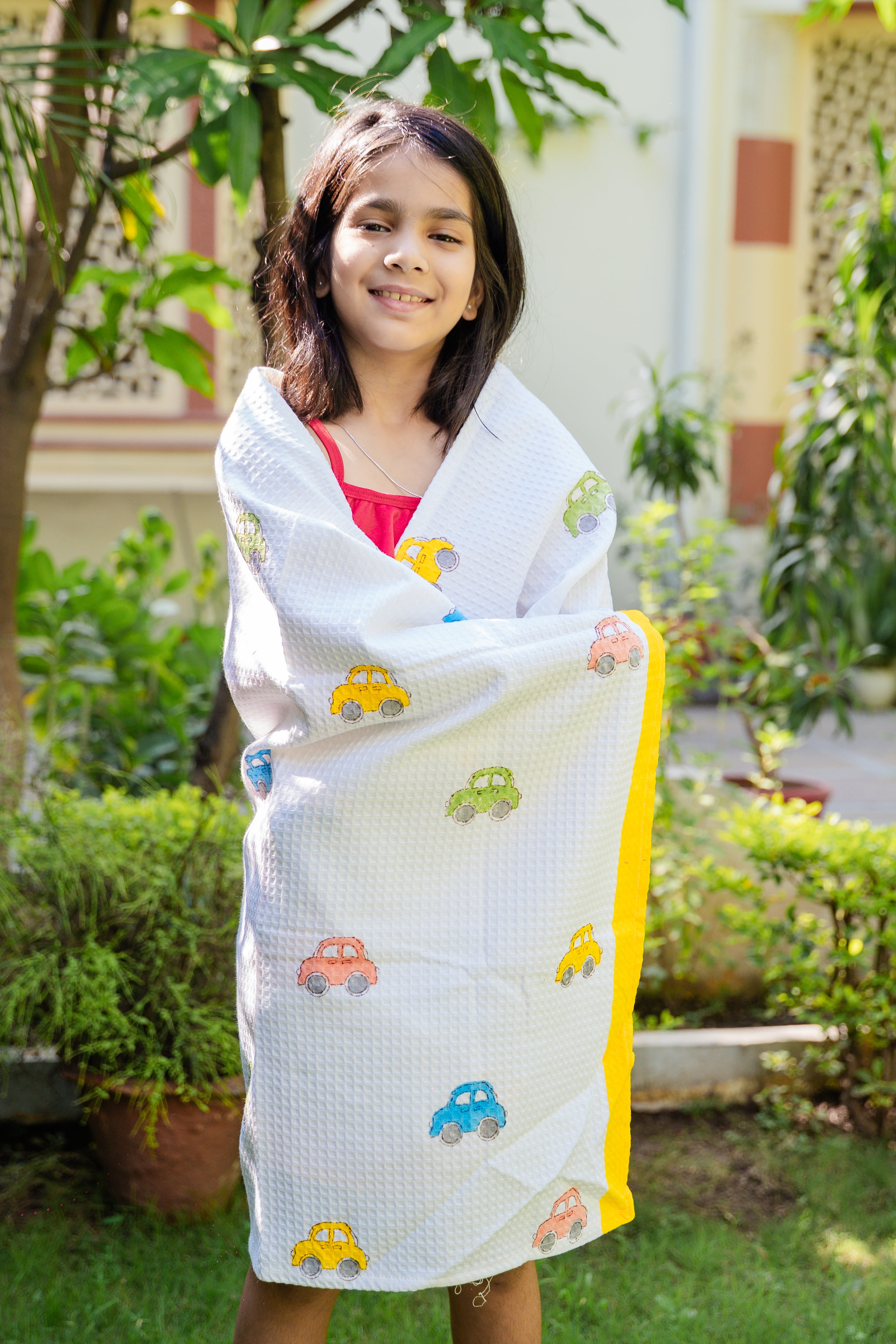 HAND BLOCK PRINTED KIDS BATH TOWEL