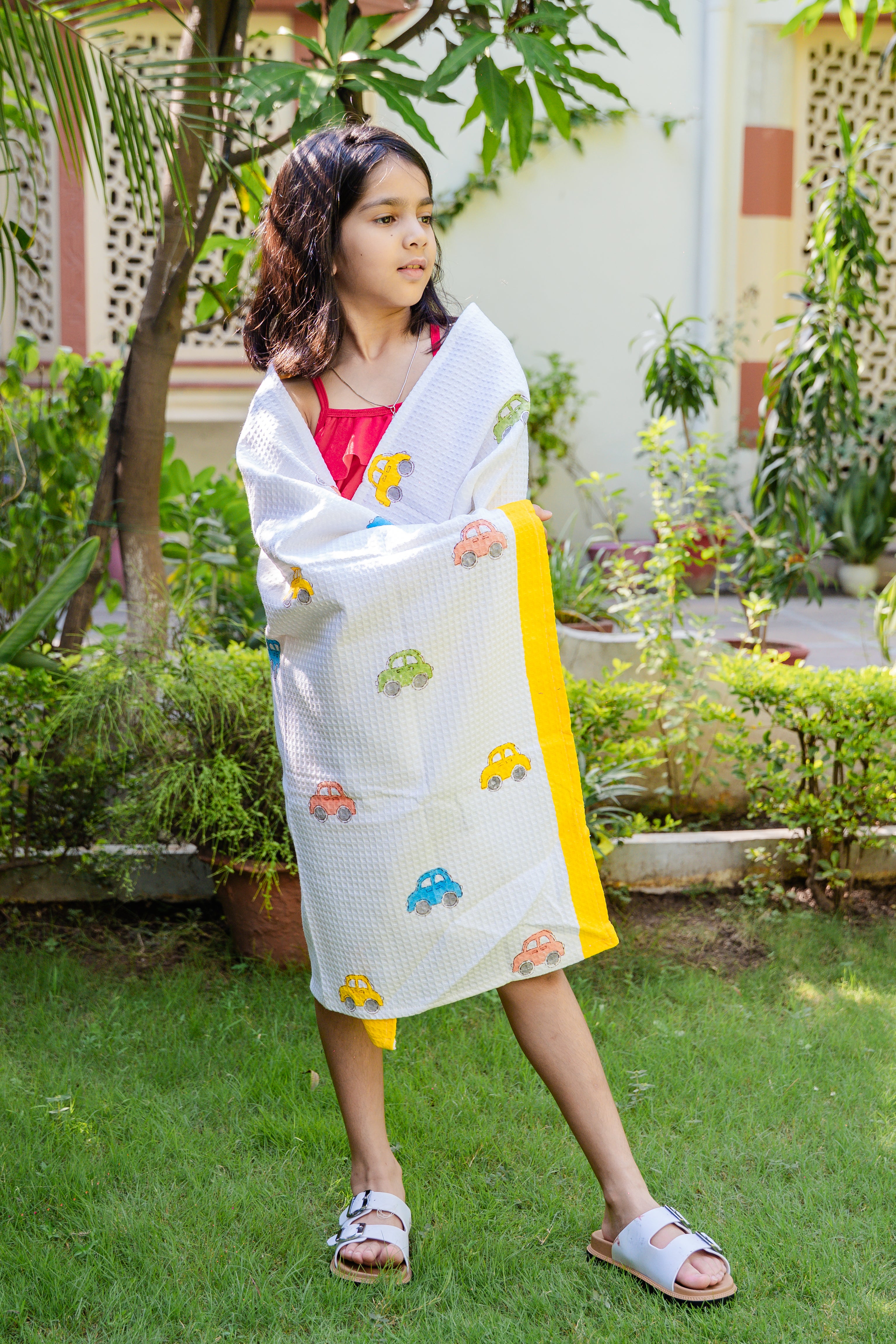 HAND BLOCK PRINTED KIDS BATH TOWEL
