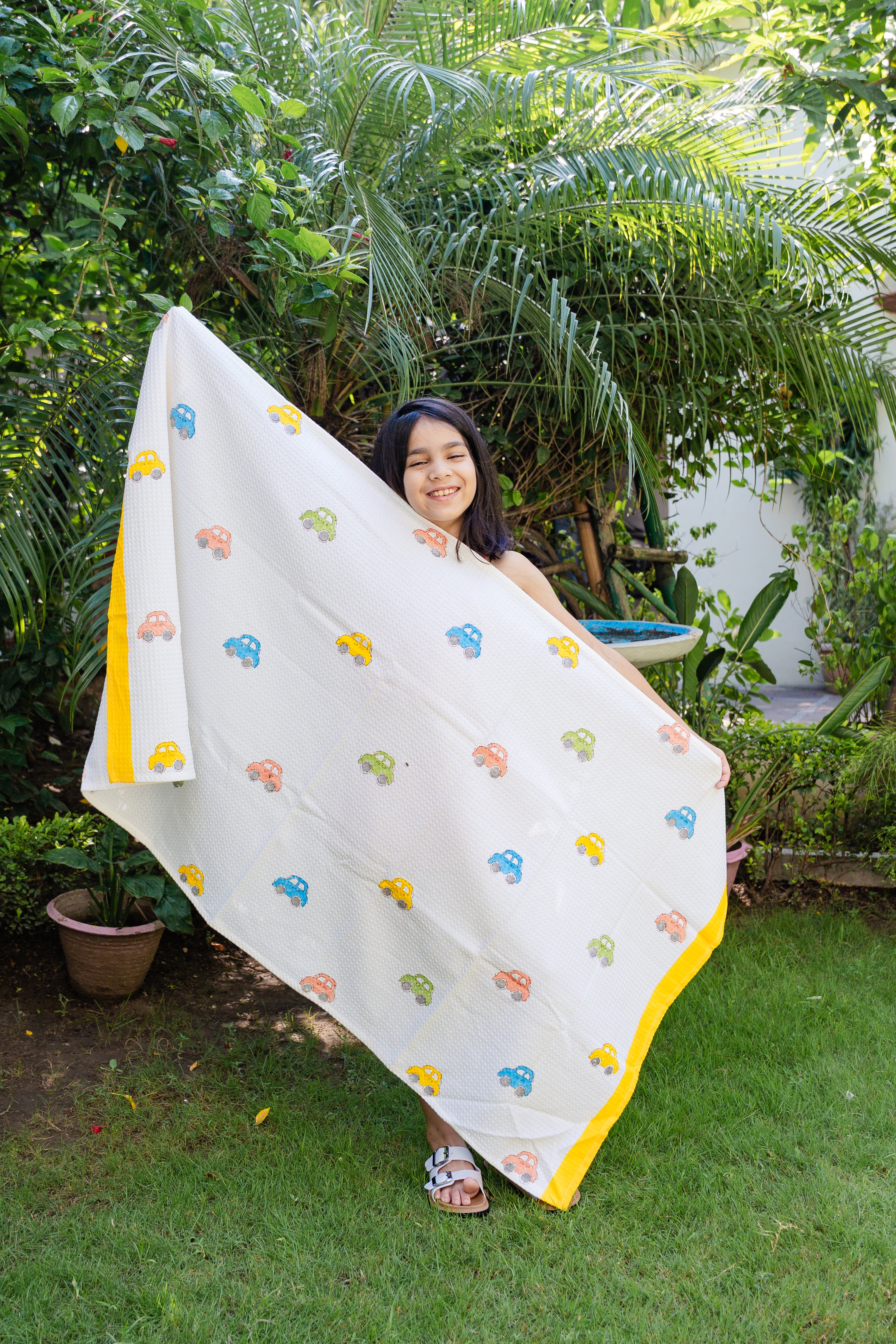 HAND BLOCK PRINTED KIDS BATH TOWEL