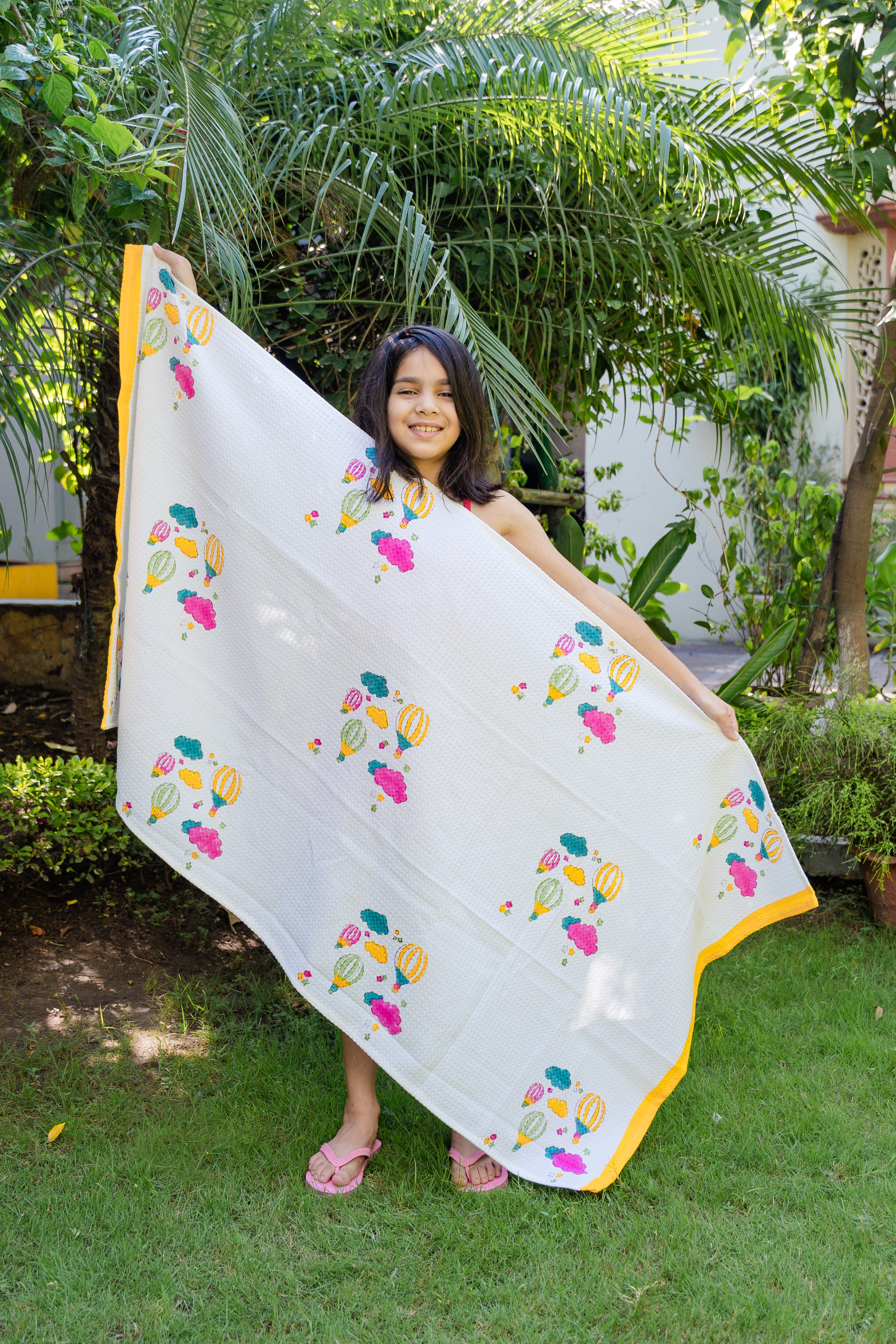HAND BLOCK PRINTED KIDS BATH TOWEL