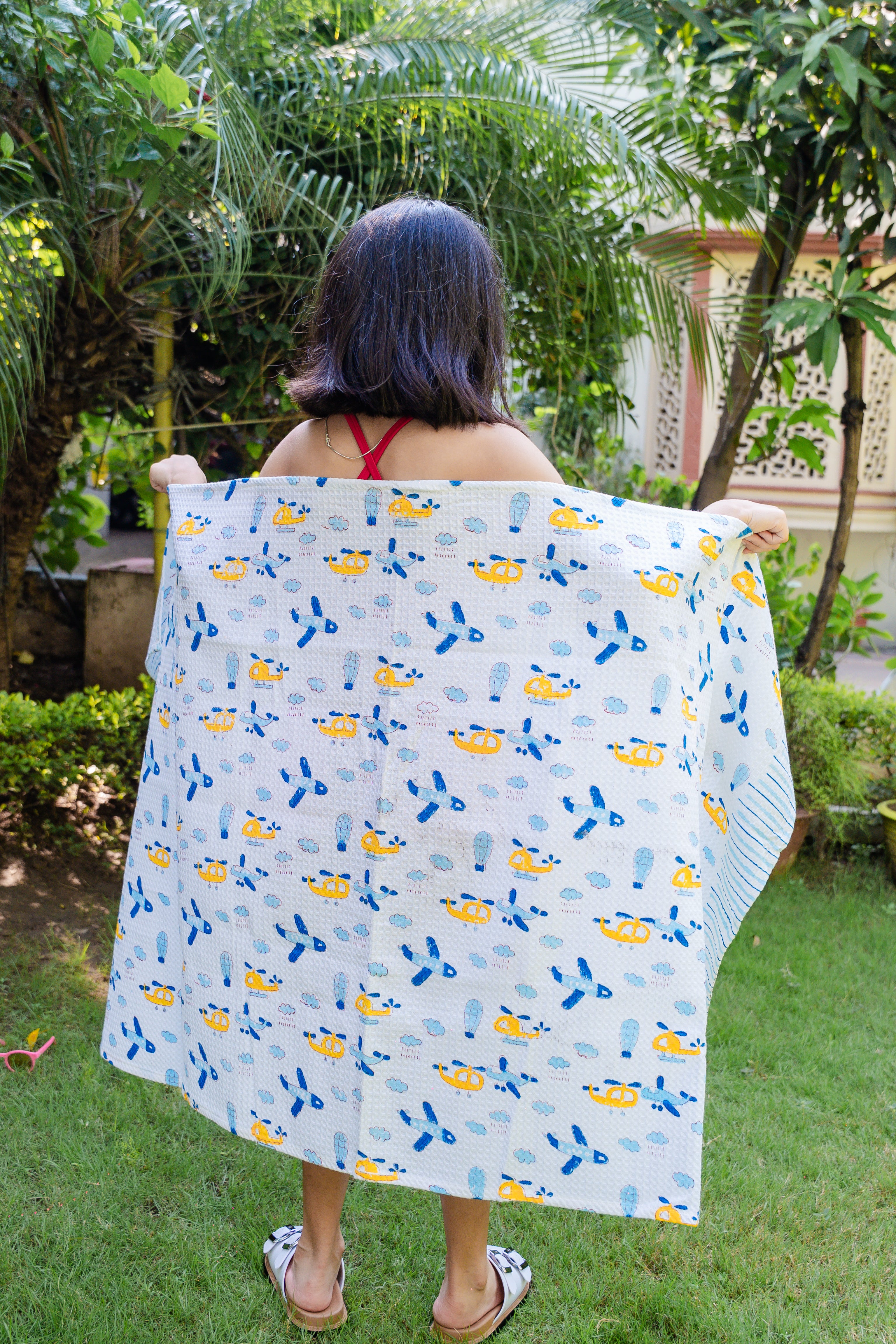 HAND BLOCK PRINTED KIDS BATH TOWEL