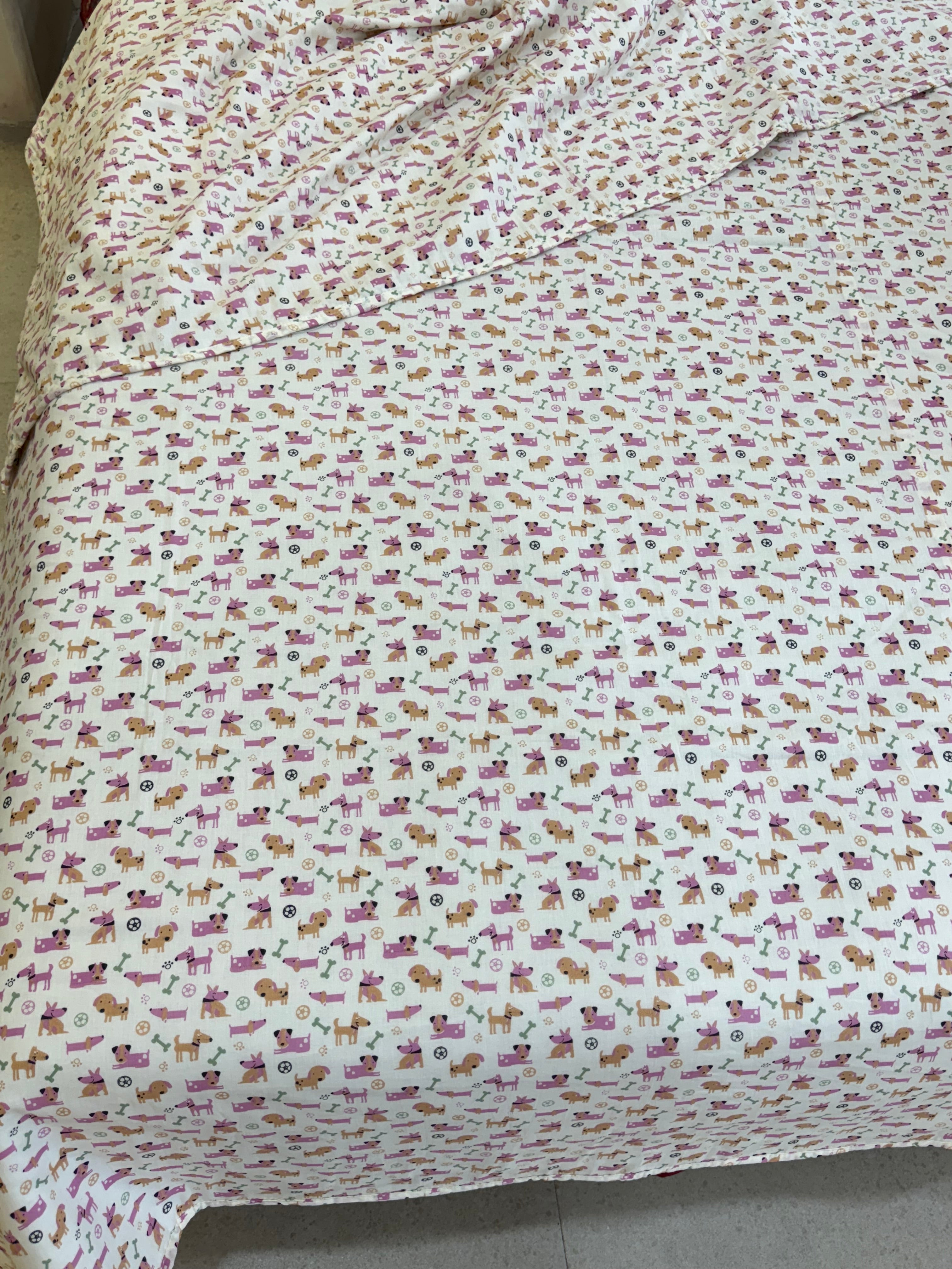 REVERSIBLE MULMUL DOHAR - 60 by 90 Inches