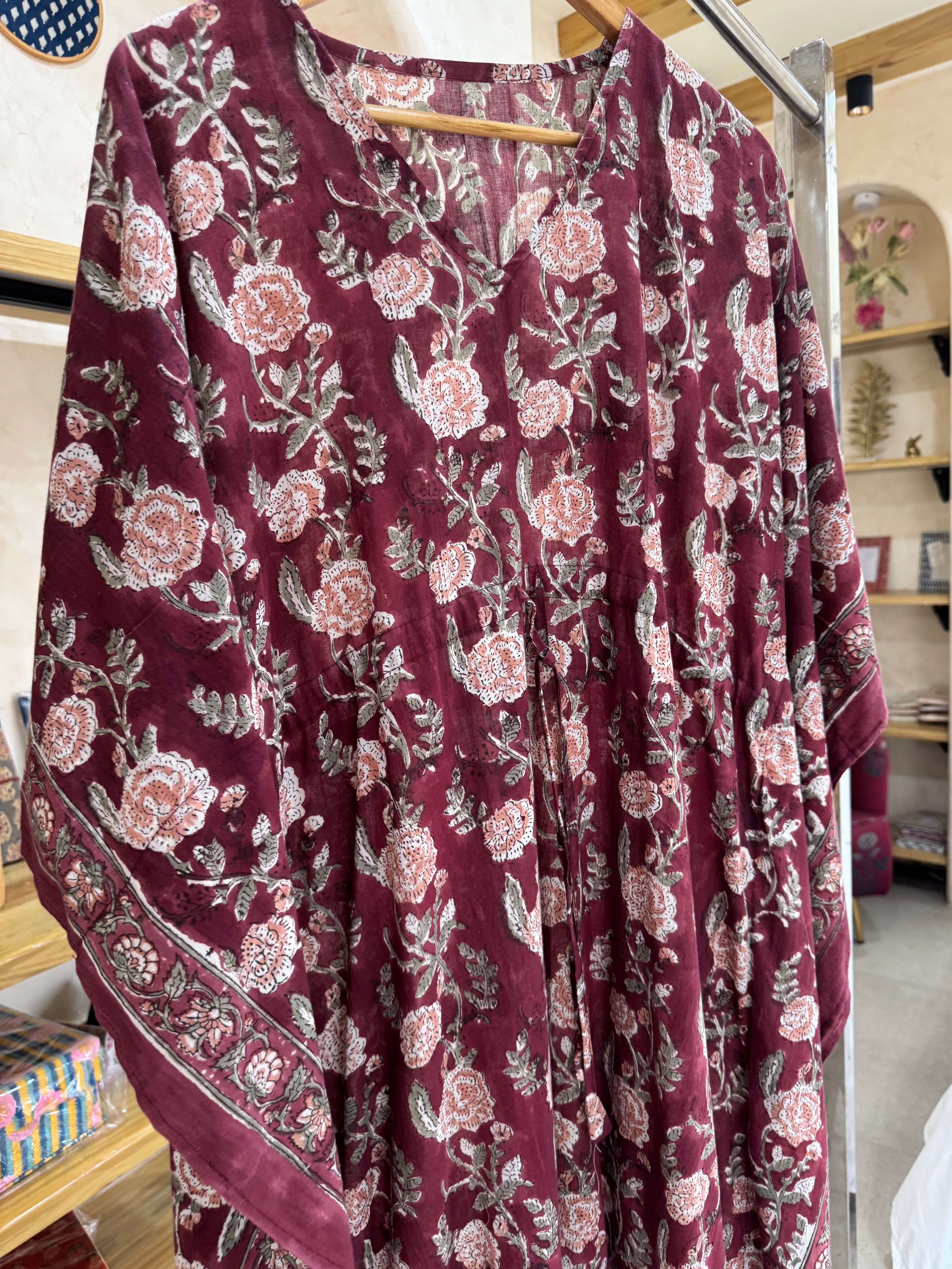HANDBLOCK PRINTED LONG KAFTAN