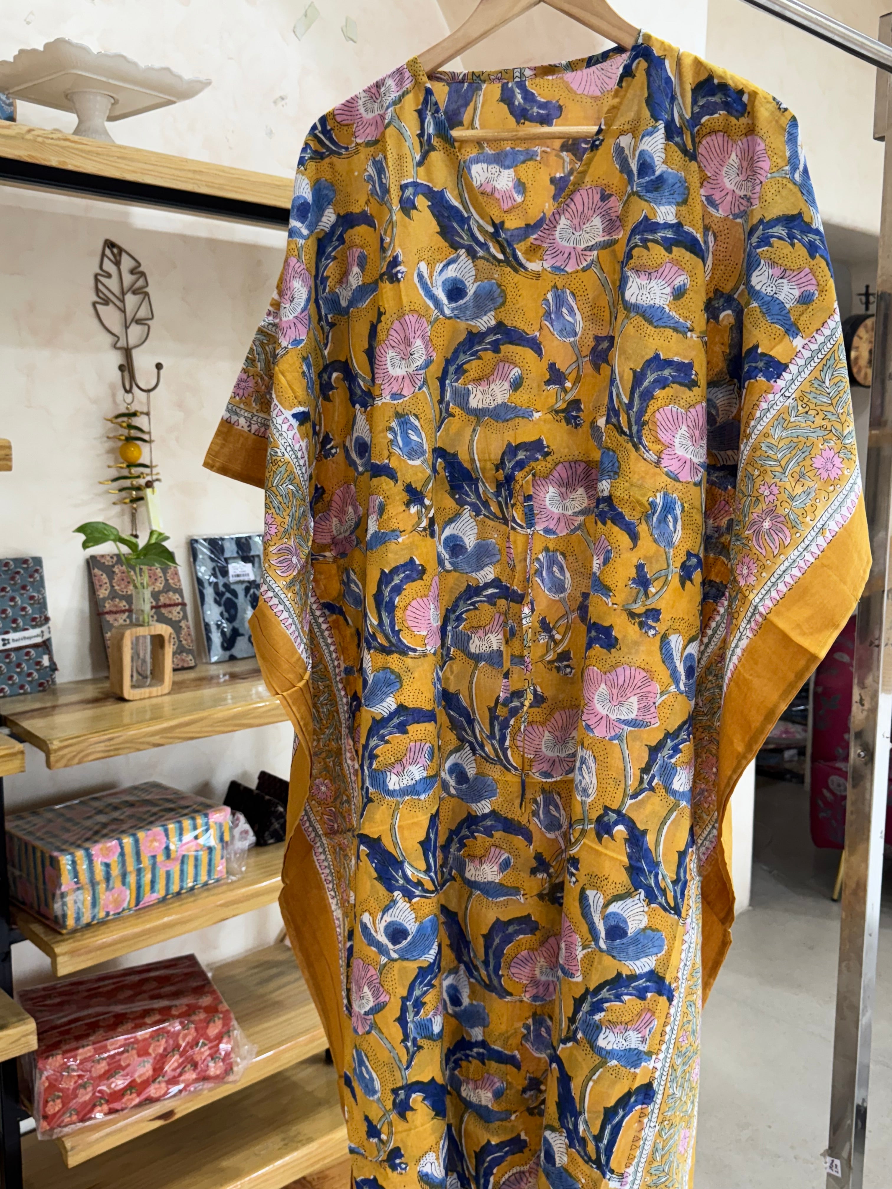 HANDBLOCK PRINTED LONG KAFTAN