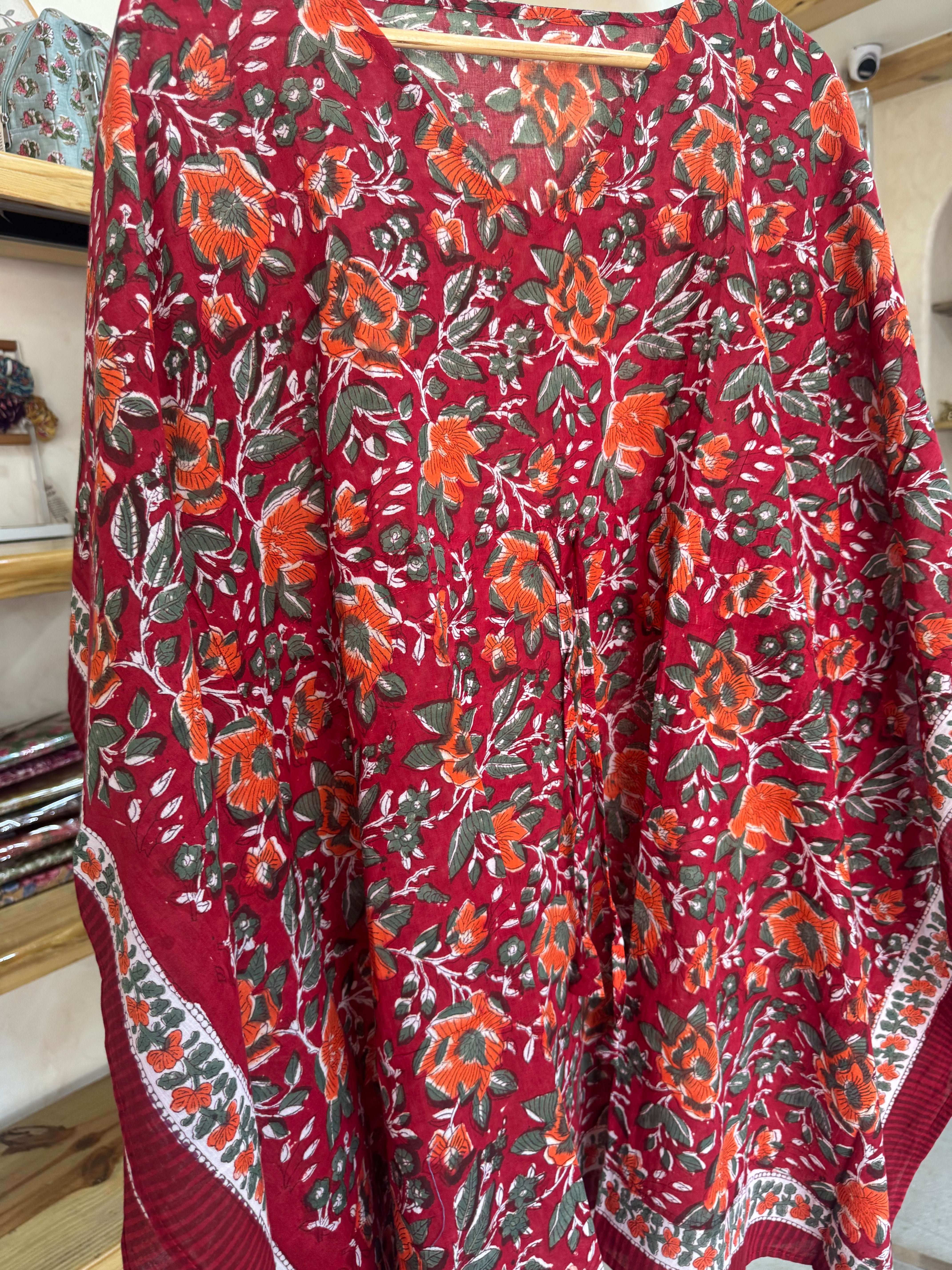 HANDBLOCK PRINTED SHORT KAFTAN