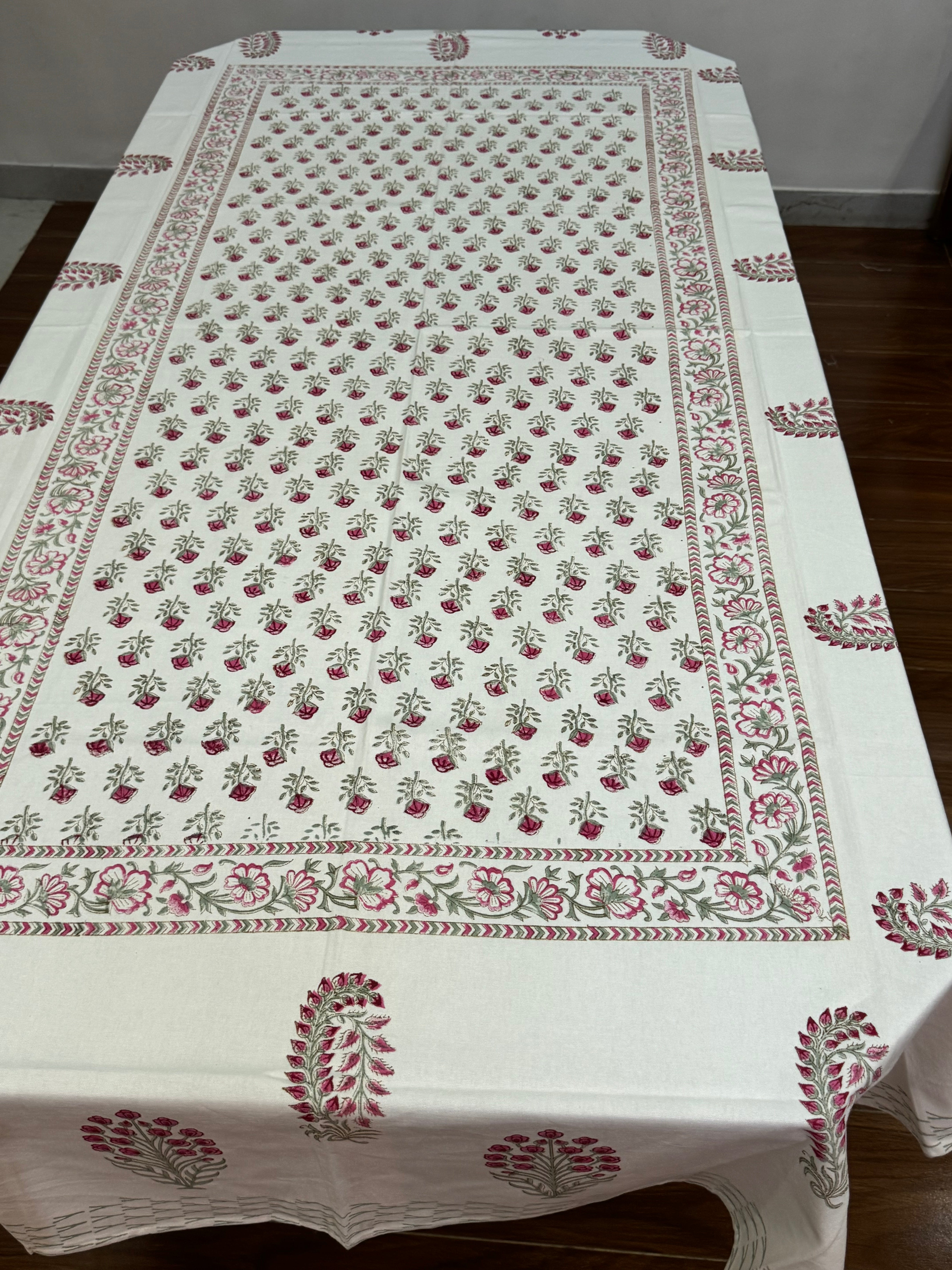 HANDBLOCK PRINTED SEATER TABLECLOTH