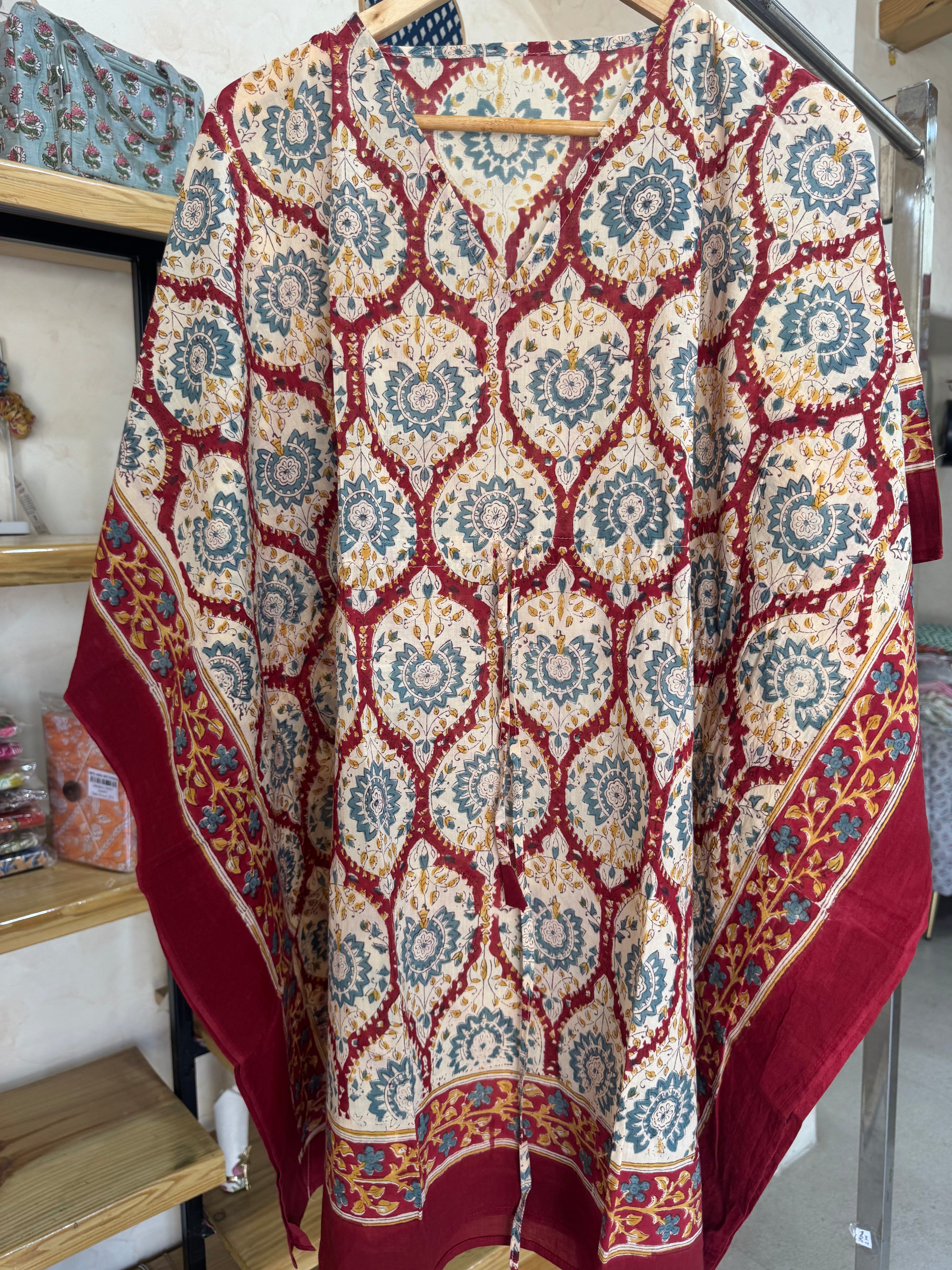 HANDBLOCK PRINTED SHORT KAFTAN