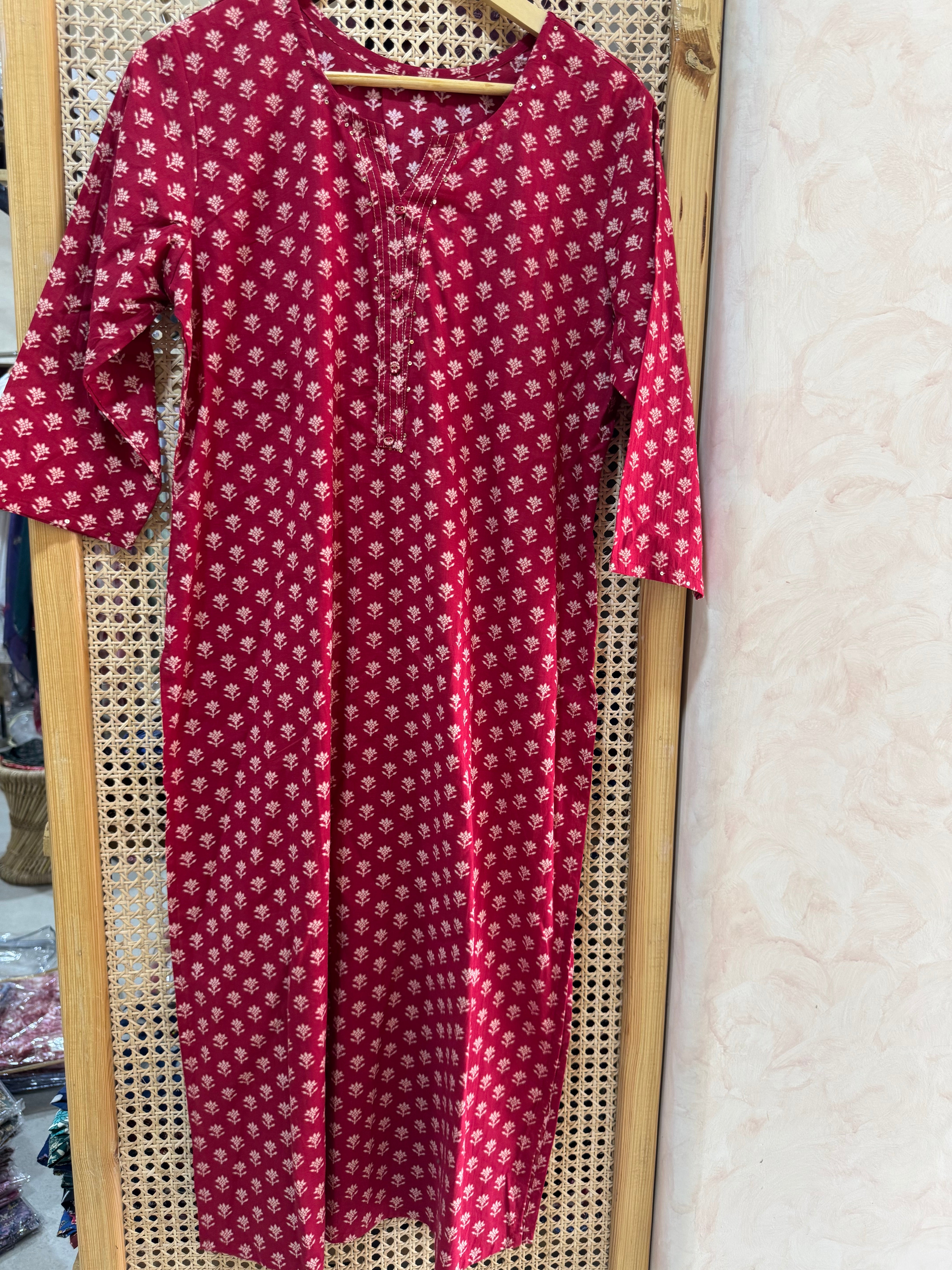 PURE COTTON STRAIGHT KURTA