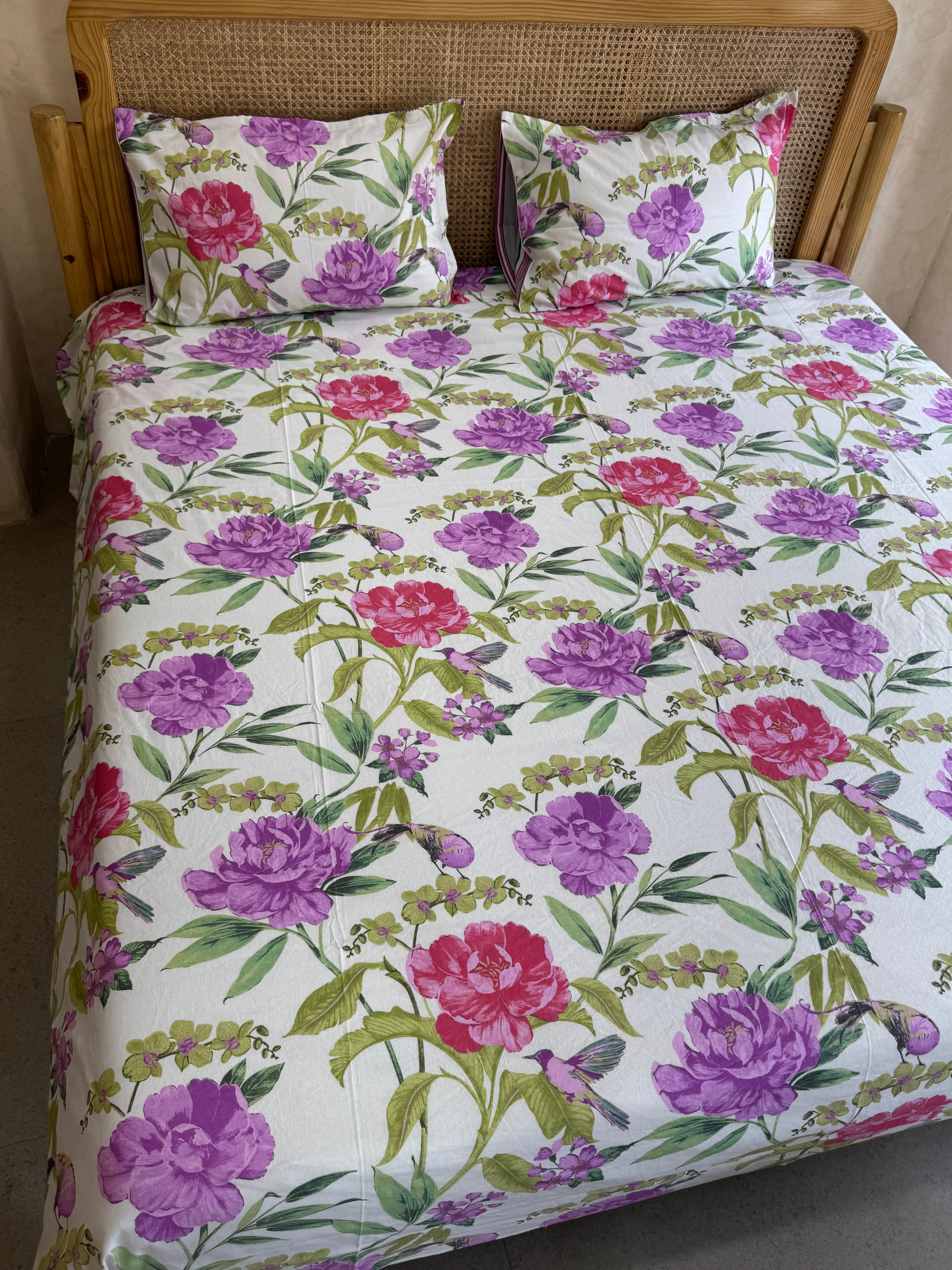 RANGMAHAL PURE COTTON BEDSHEET WITH TWO PILLOW CASES