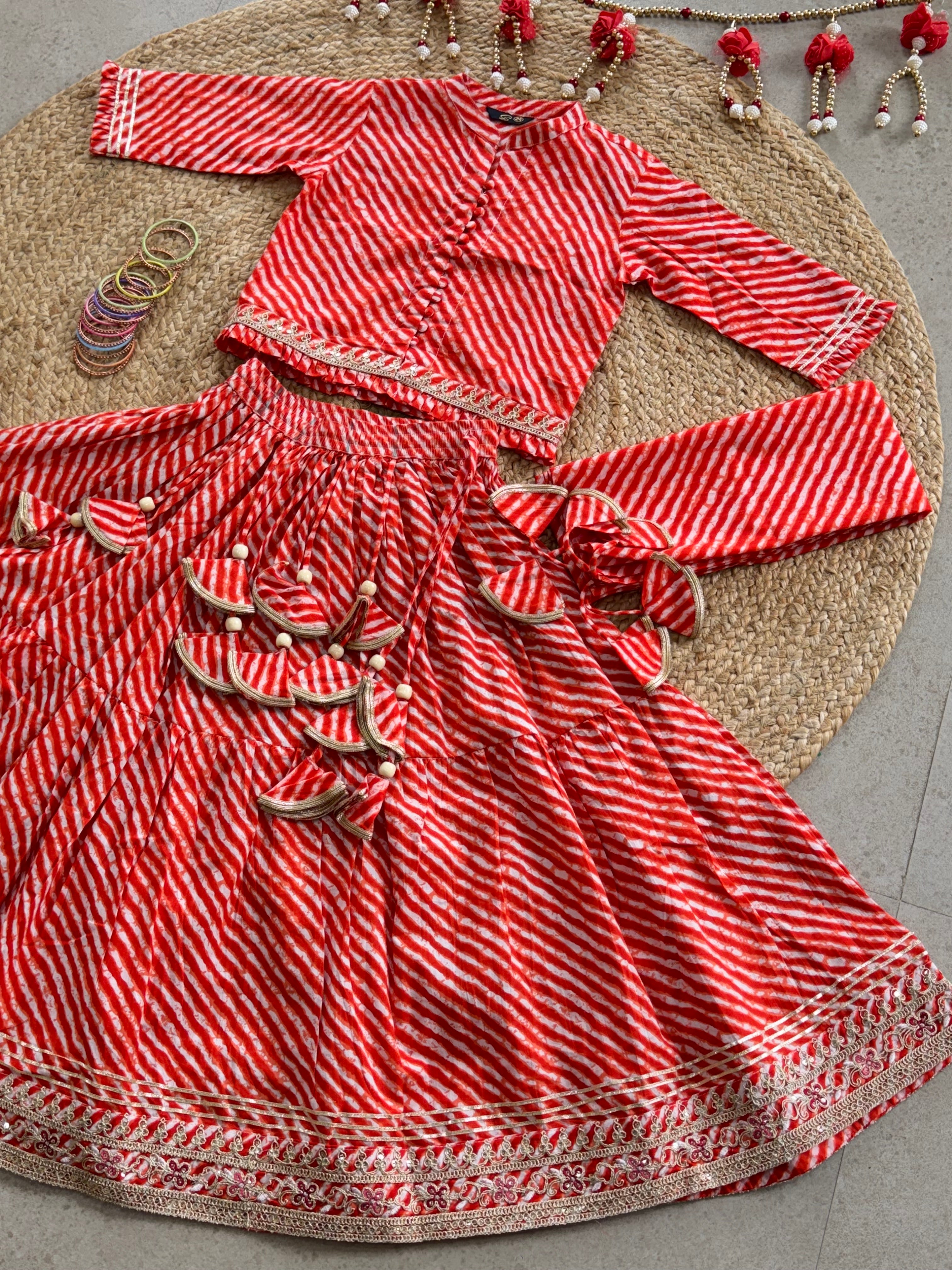 LEHENGA CHOLI DUPATTA SET ( 5 to 11 years)