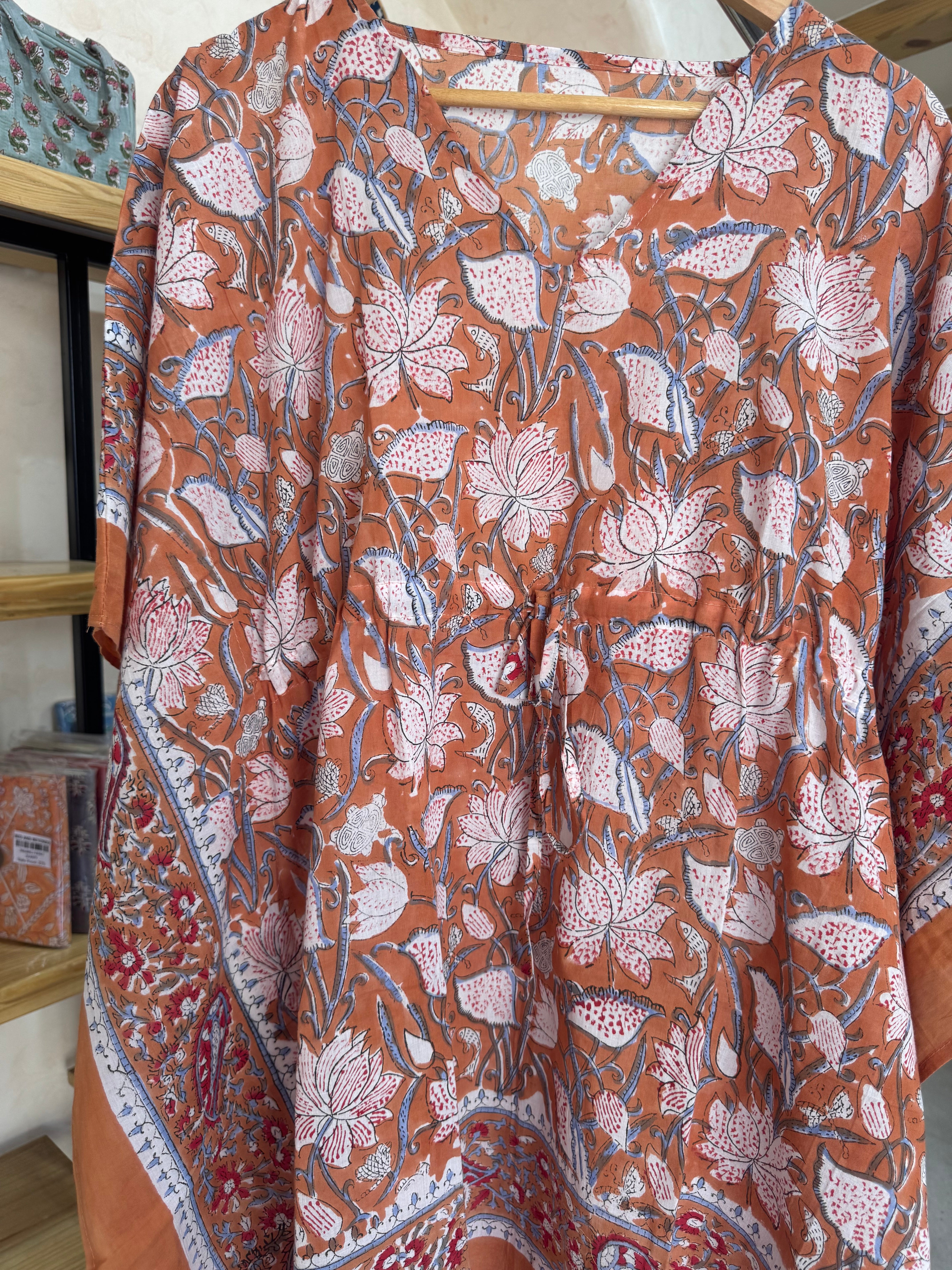 HANDBLOCK PRINTED SHORT KAFTAN