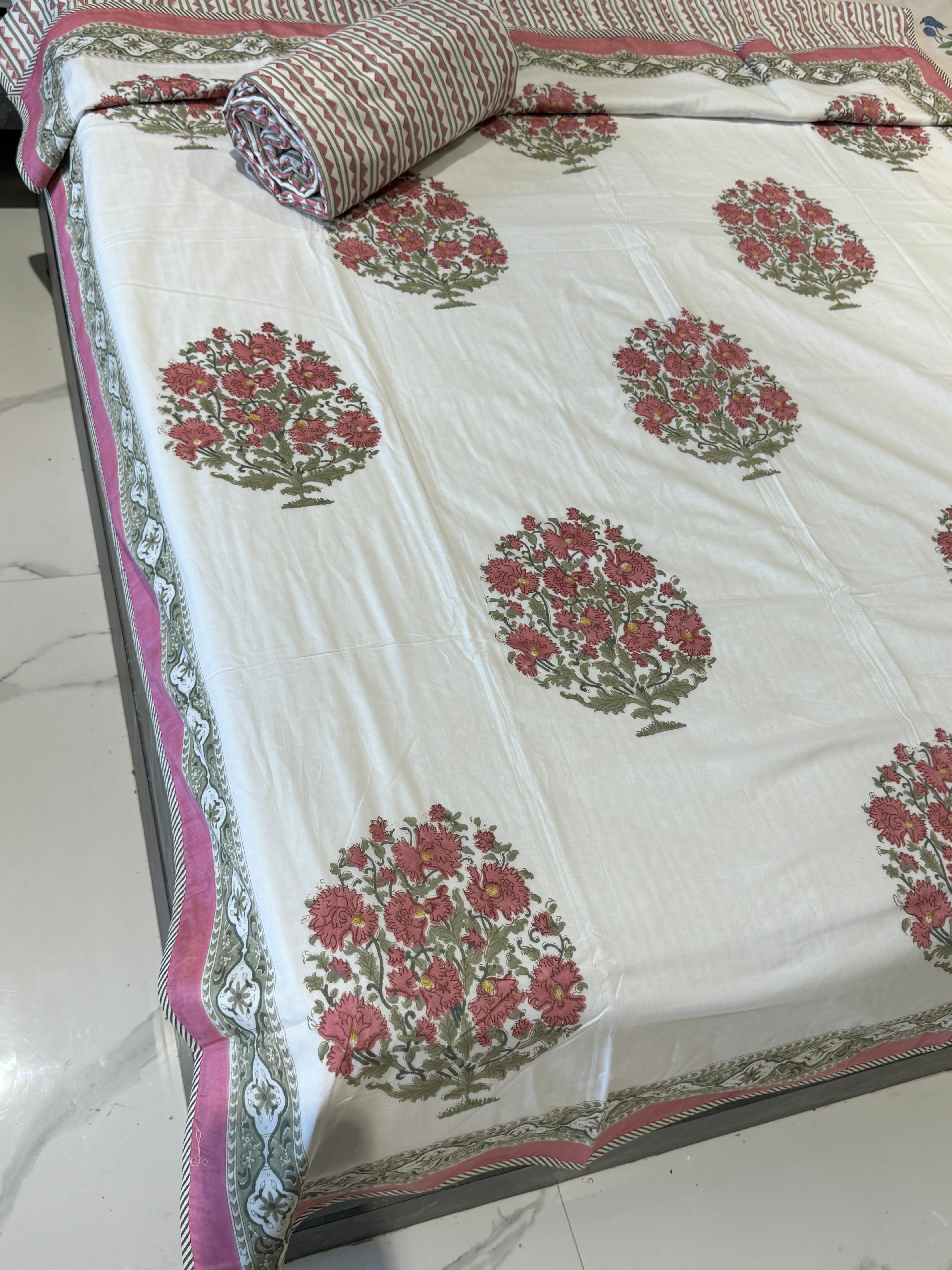 HANDBLOCK PRINTED REVERSIBLE MULMUL DOHAR