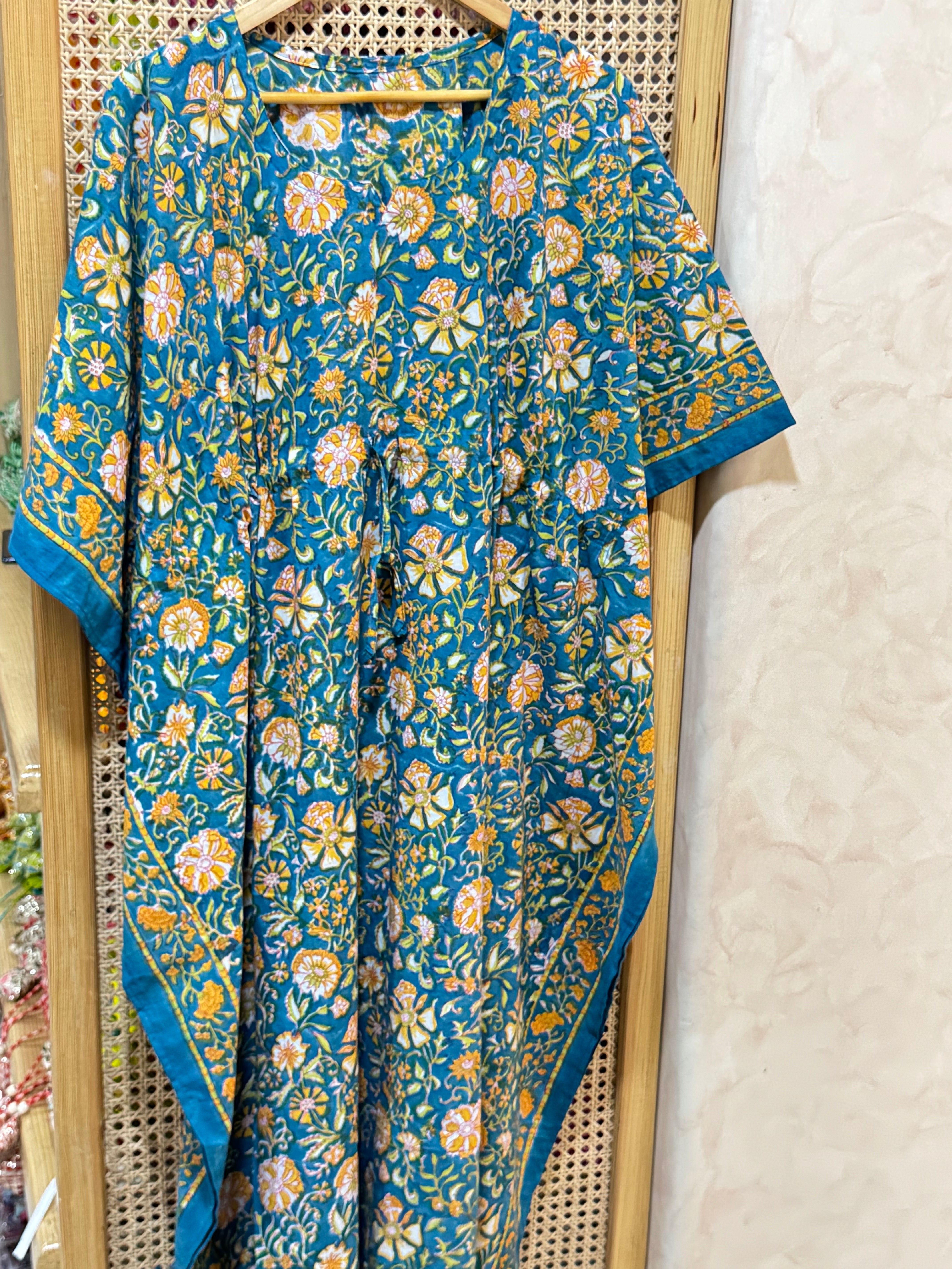 HANDBLOCK PRINTED LONG KAFTAN