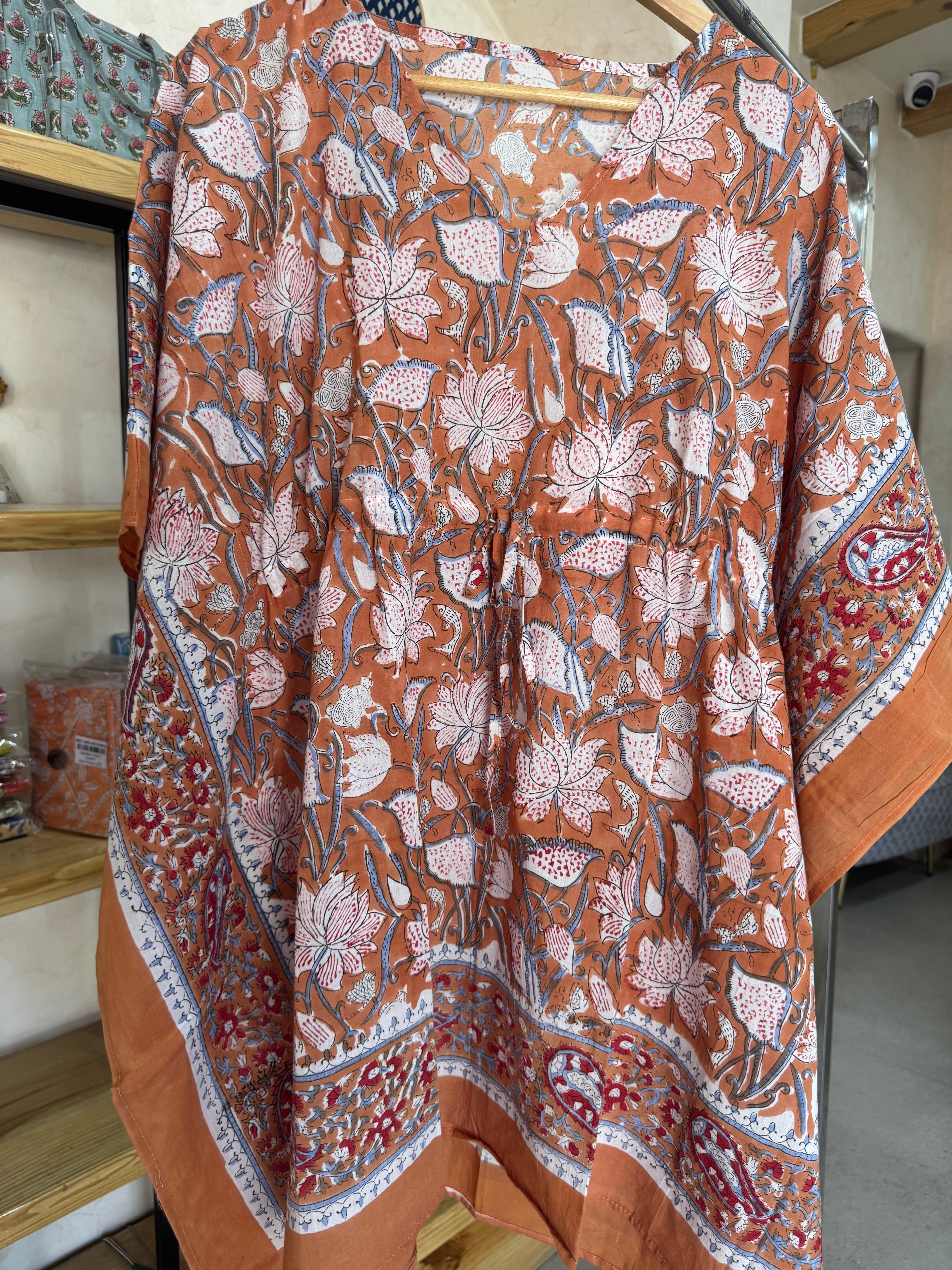 HANDBLOCK PRINTED SHORT KAFTAN