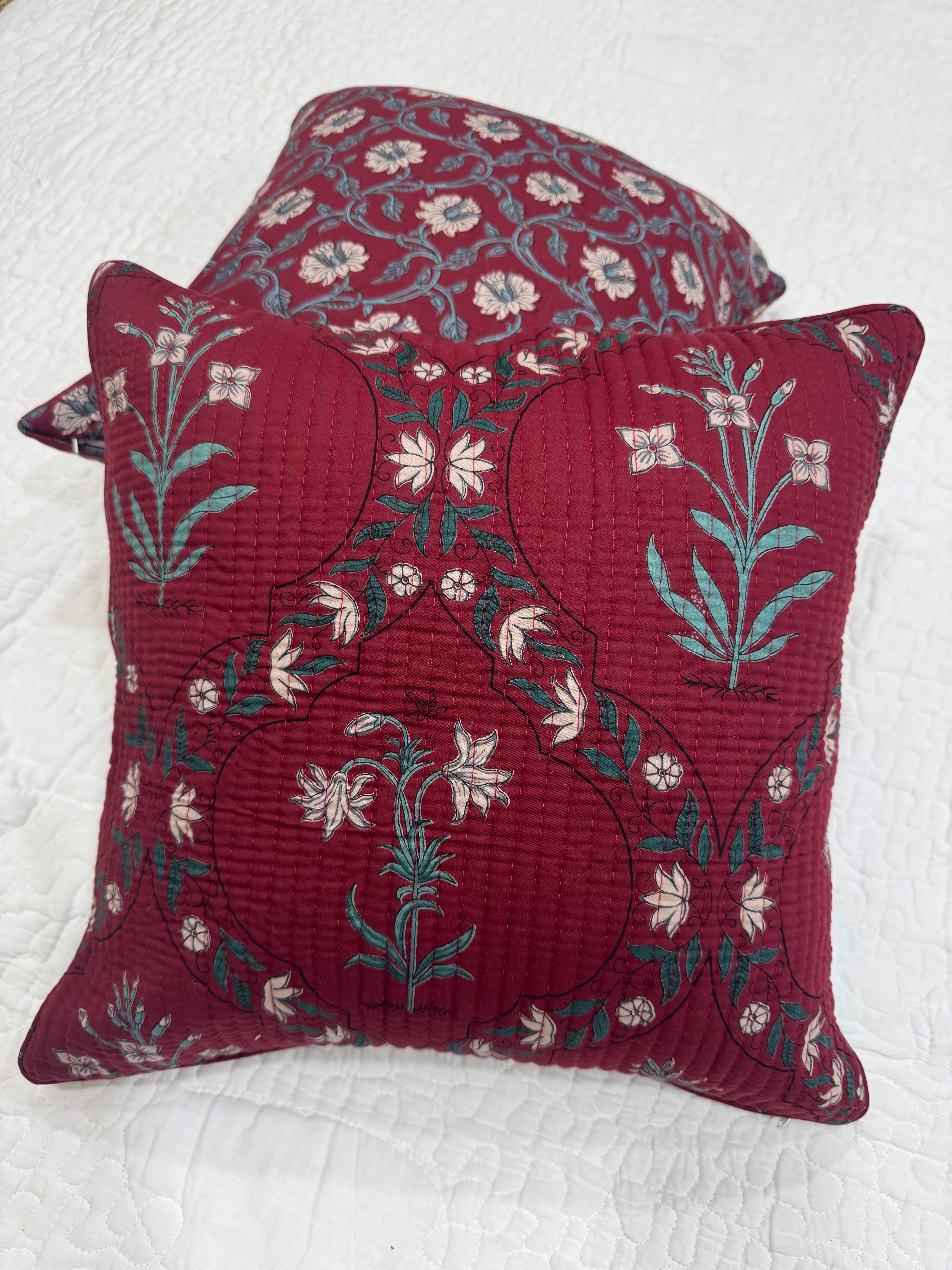 KANAK - SINGLE PIECE QUILTED 16 BY 16 INCHES CUSHION COVER