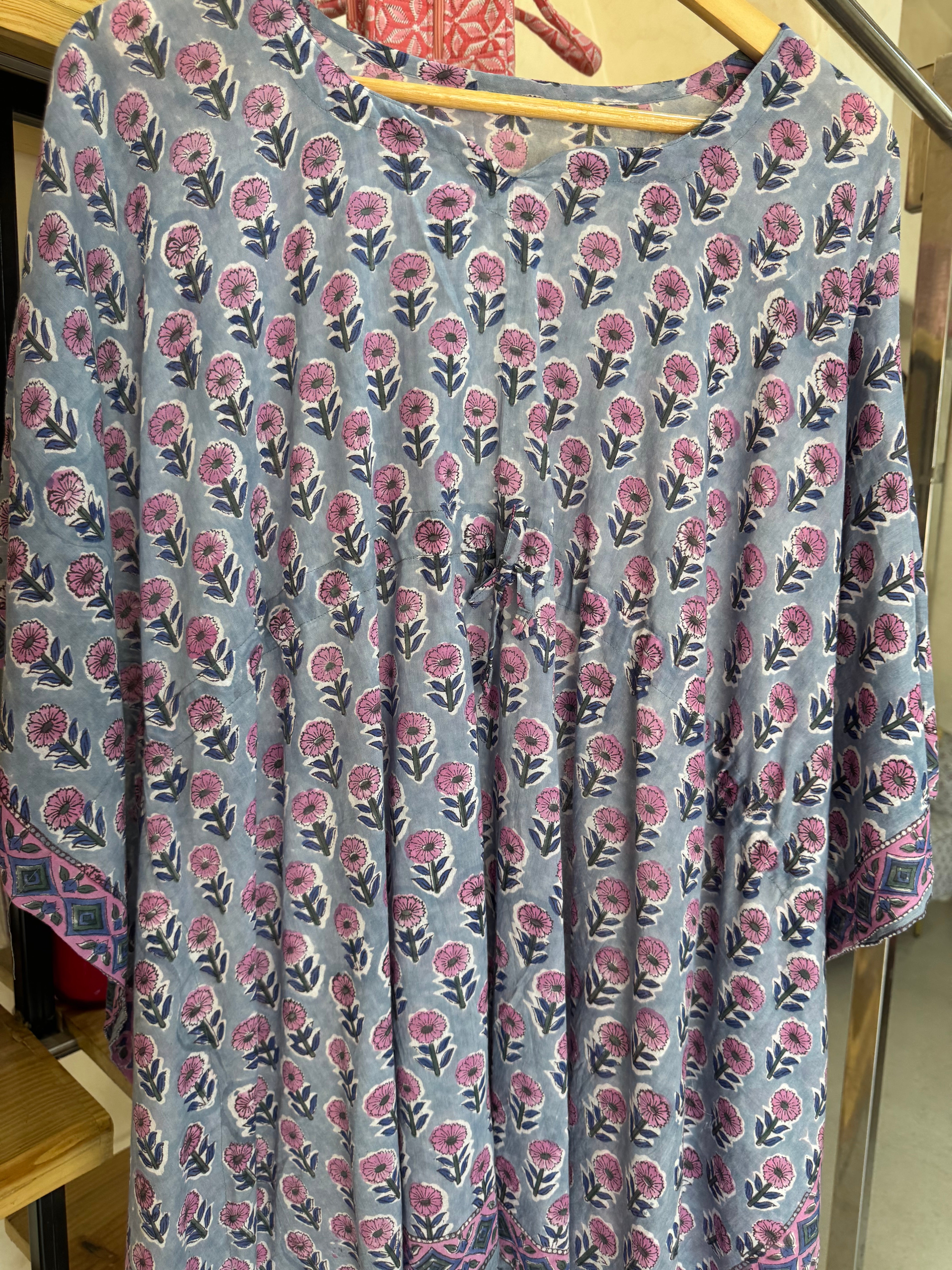 HANDBLOCK PRINTED SHORT KAFTAN