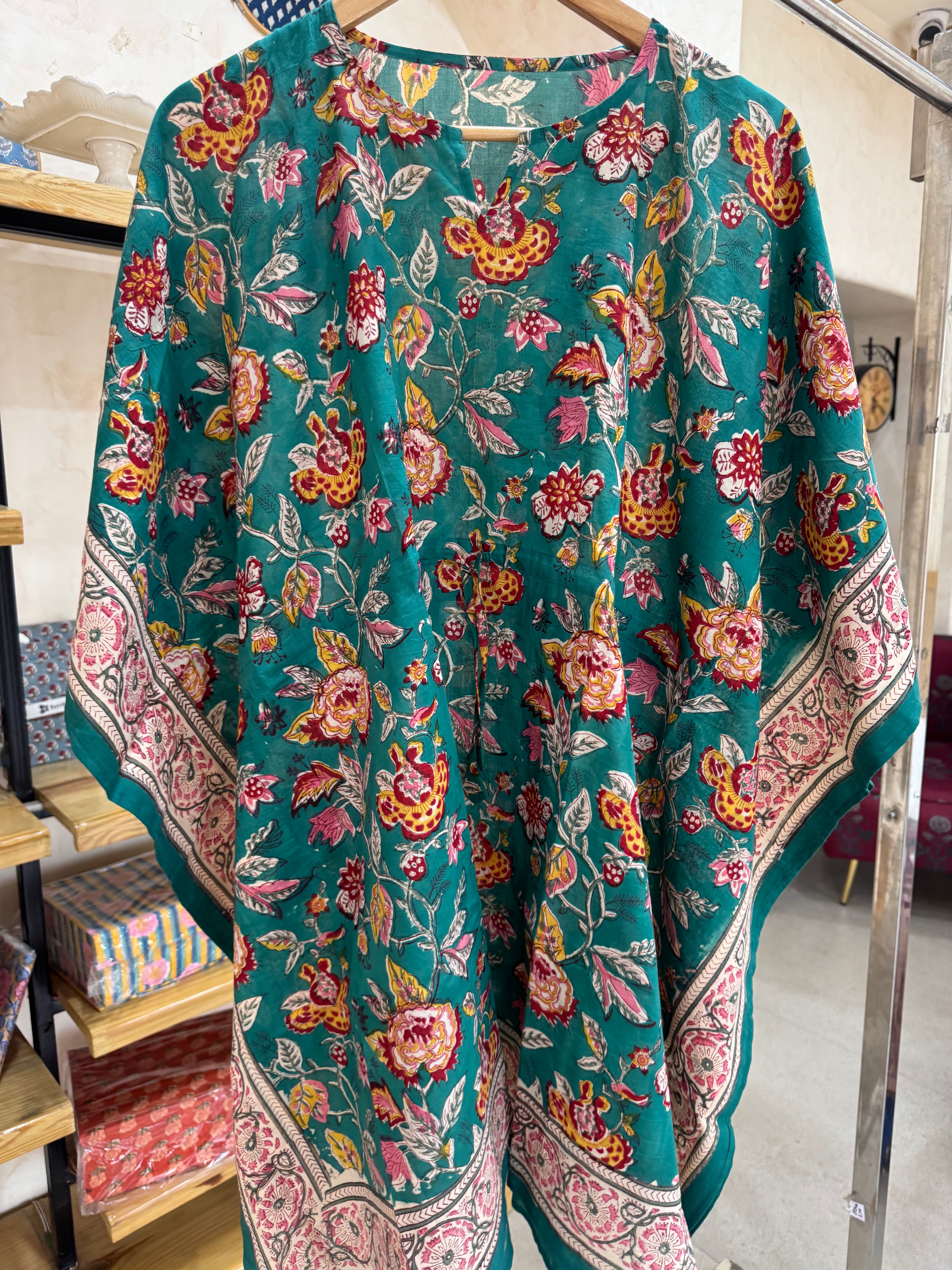 HANDBLOCK PRINTED SHORT KAFTAN