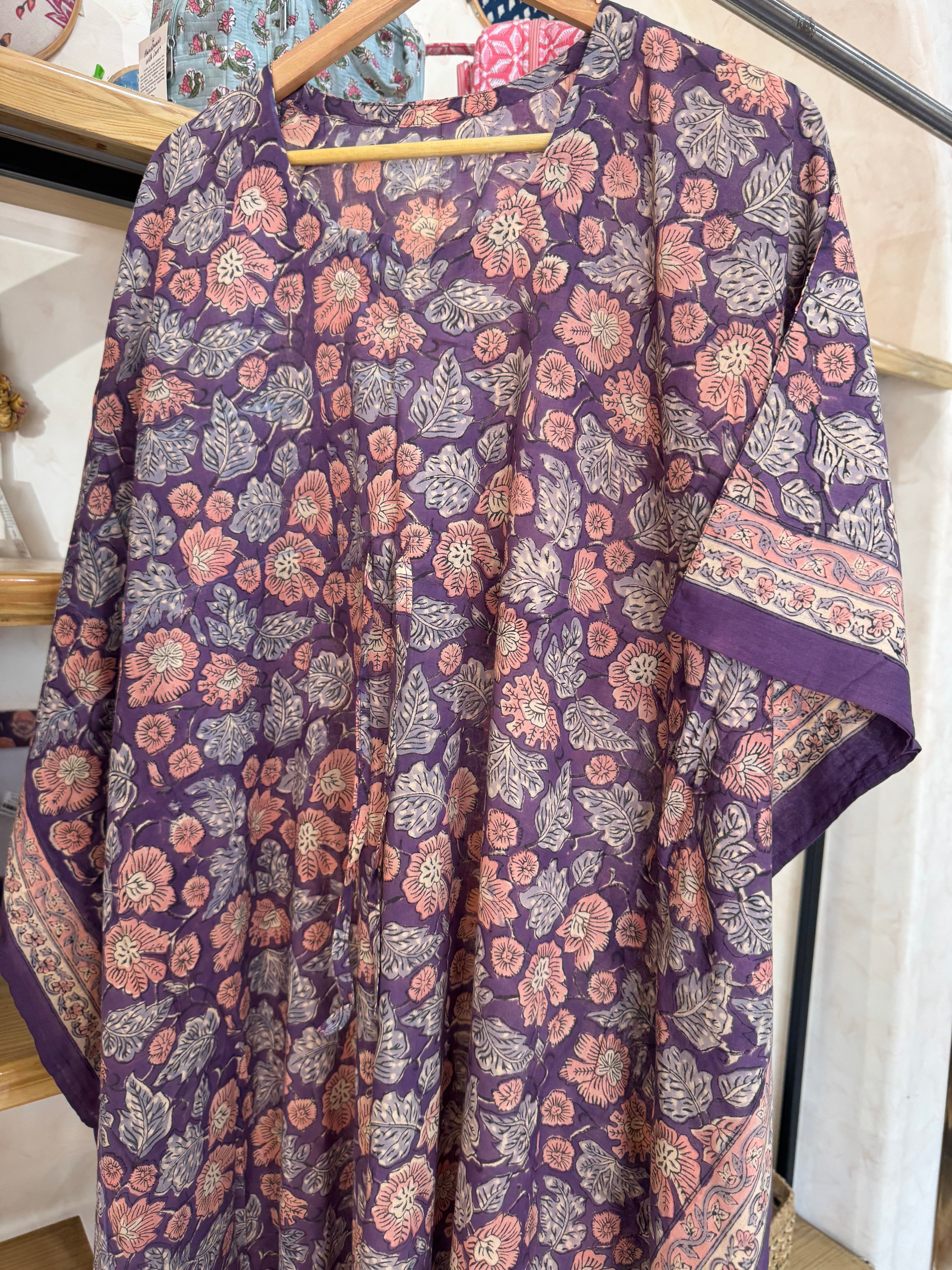 HANDBLOCK PRINTED LONG KAFTAN