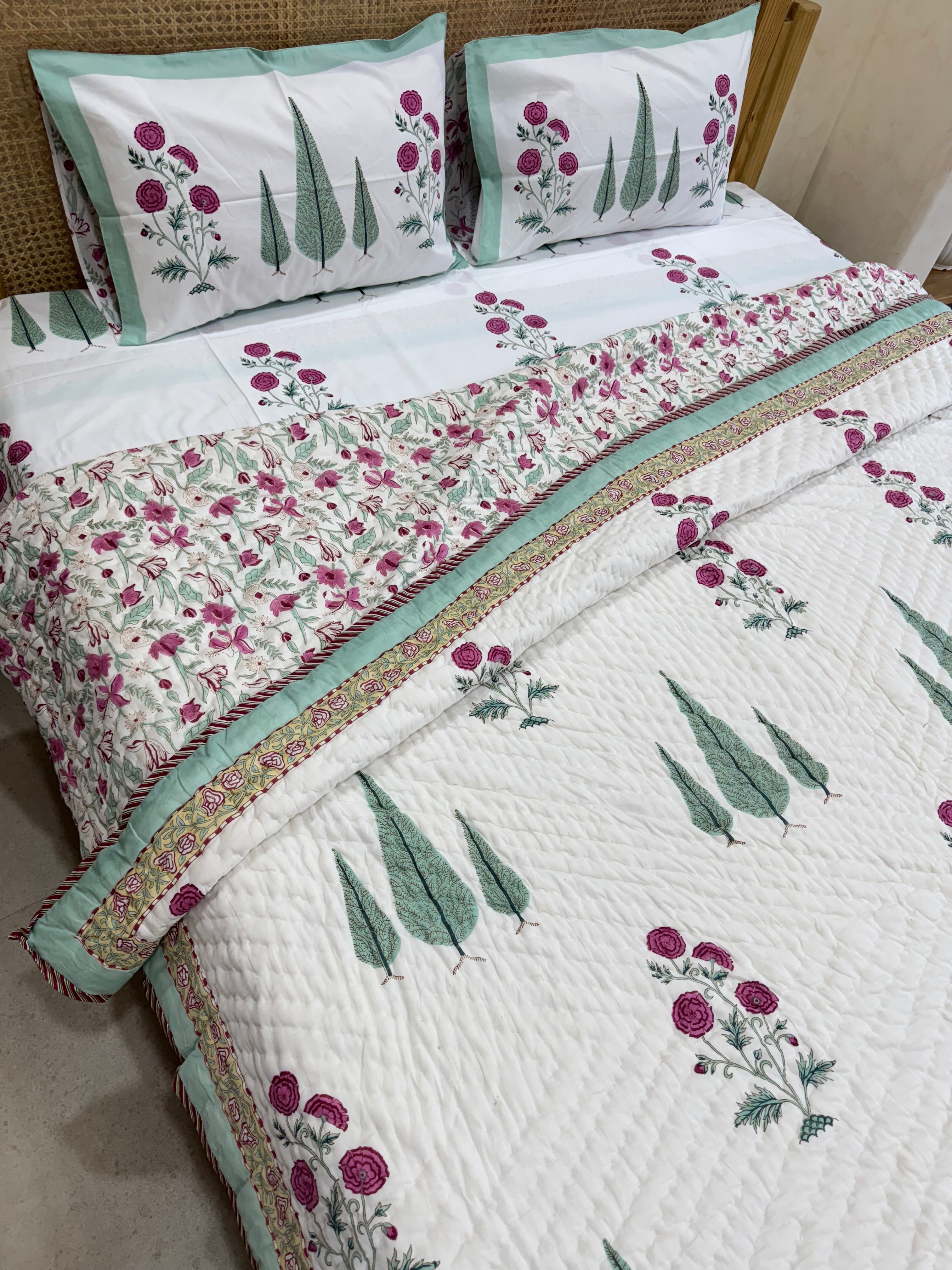 GARDEN DRIFT HANDBLOCK PRINTED BEDDING
