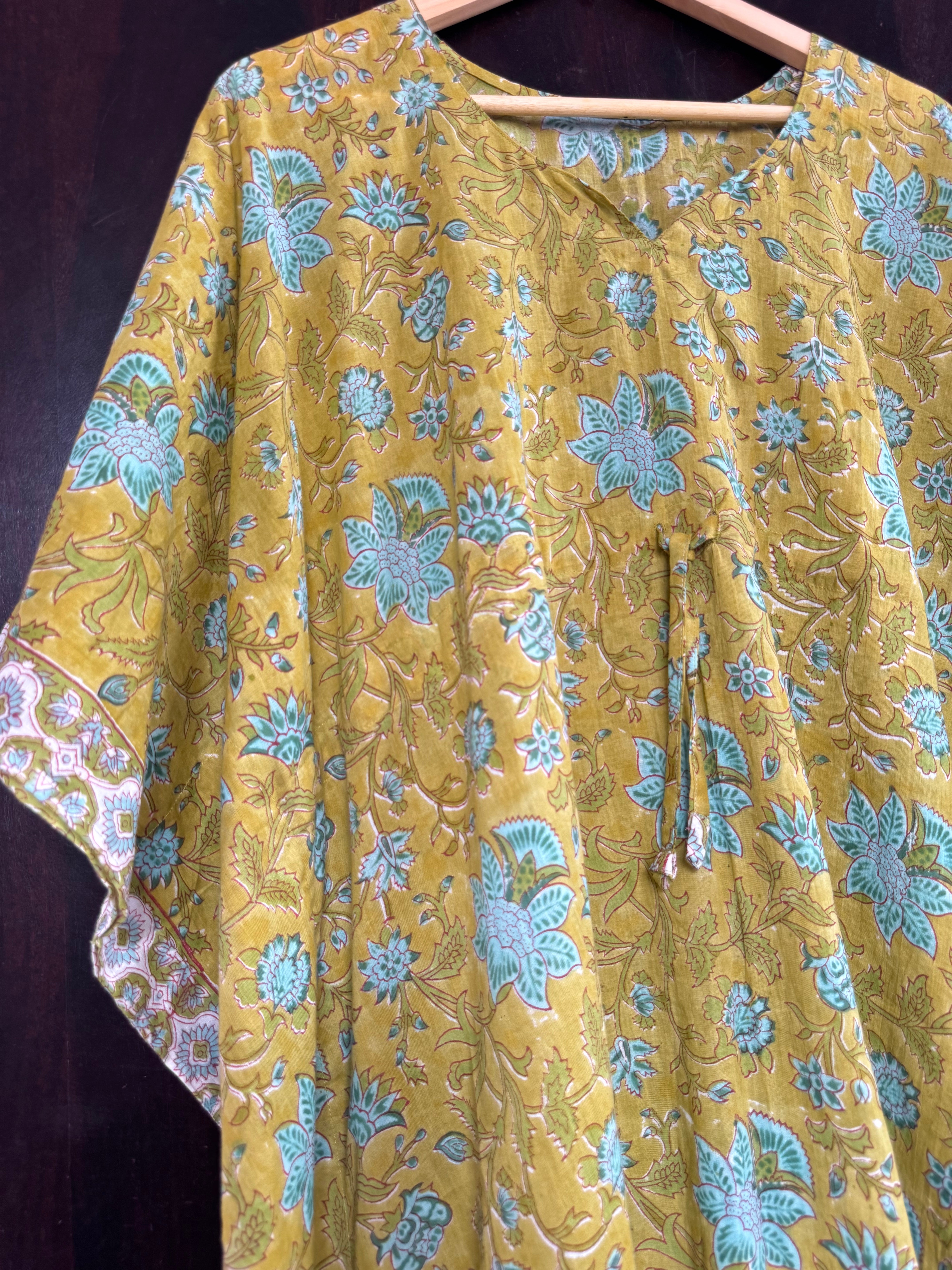 HANDBLOCK PRINTED LONG KAFTAN