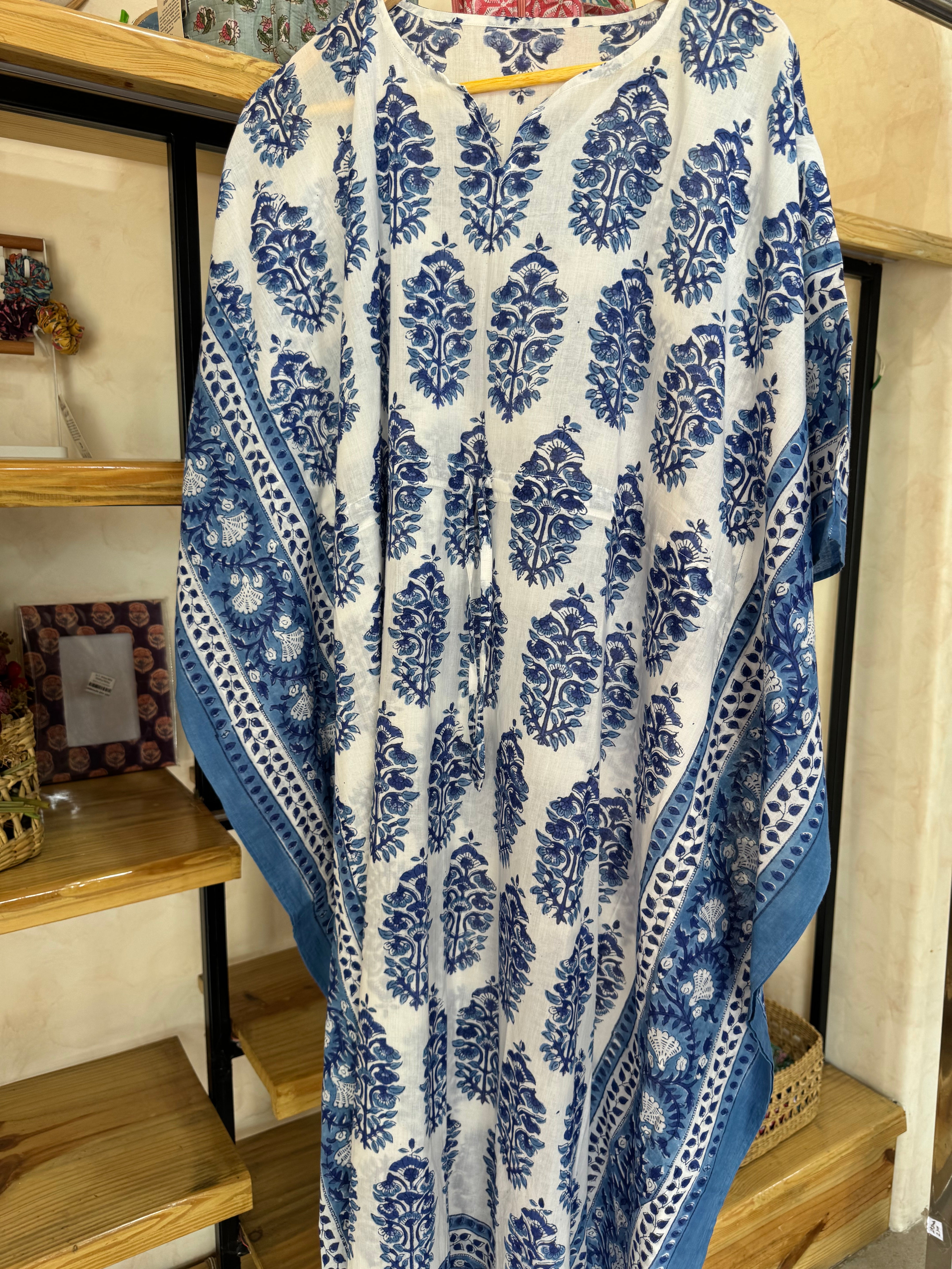 HANDBLOCK PRINTED LONG KAFTAN