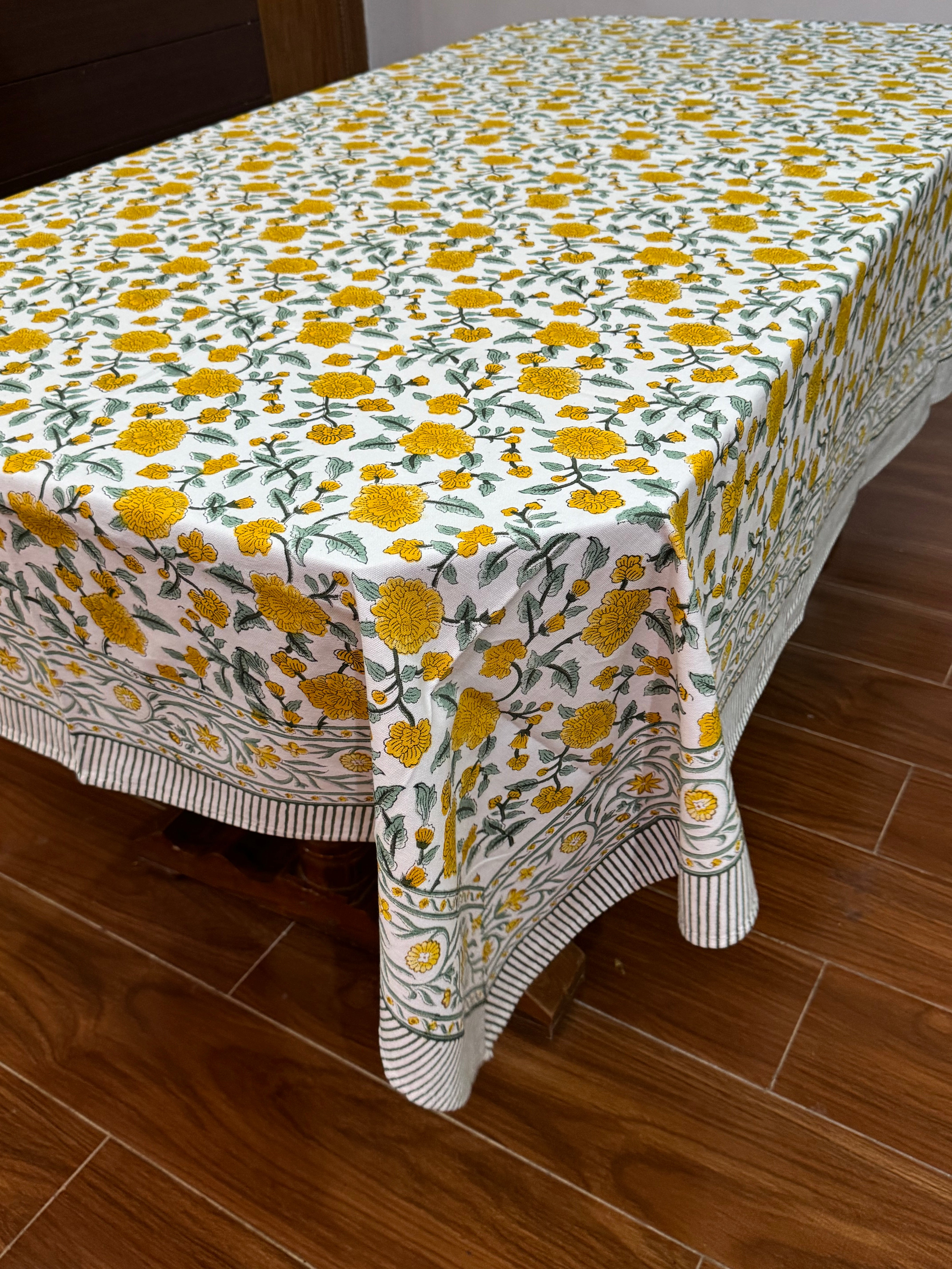 HANDBLOCK PRINTED SEATER TABLECLOTH