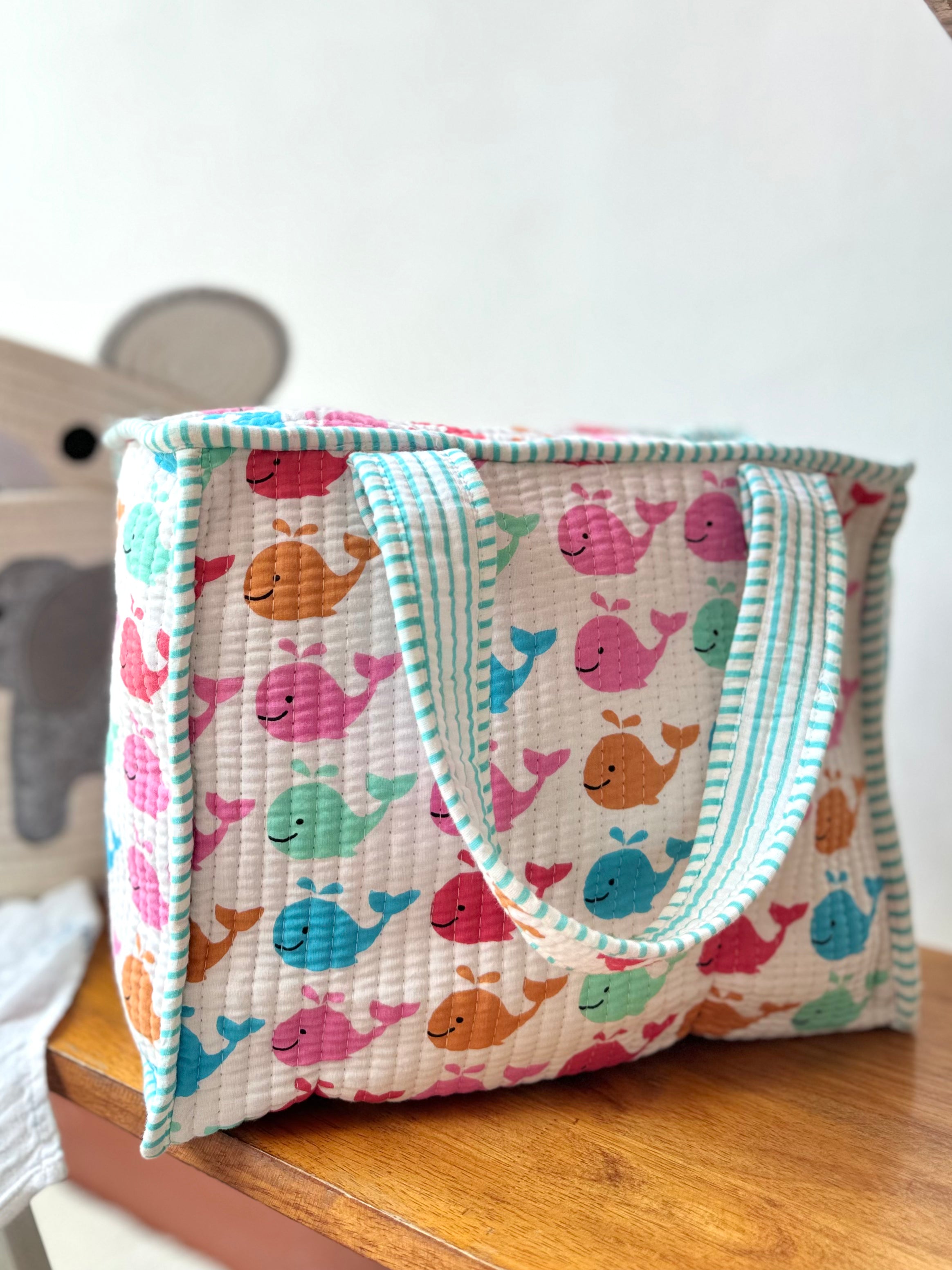 KIDS PRINT MINI TOTE BAG WITH ZIP