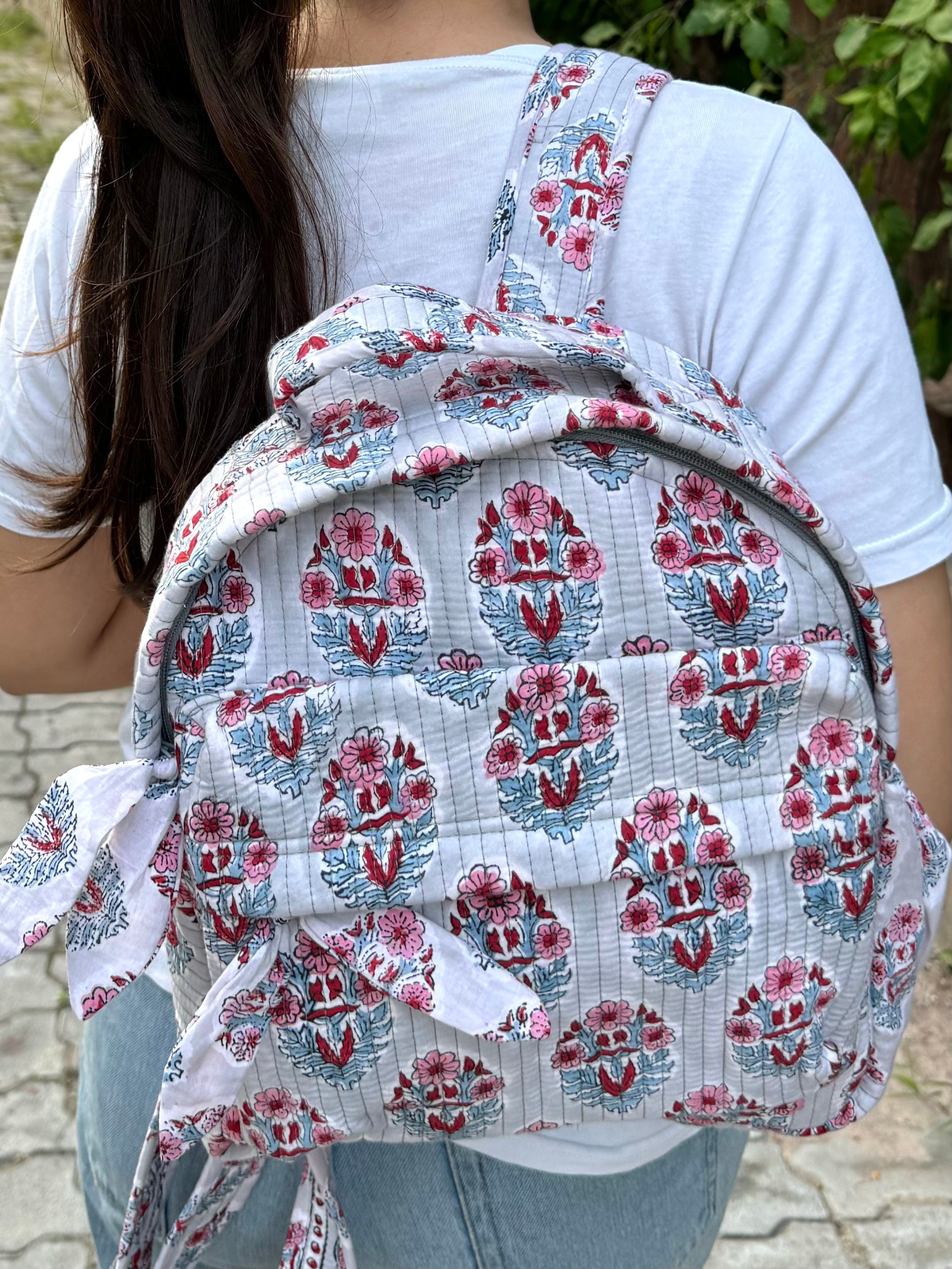 HAND BLOCK PRINTER BACKPACK