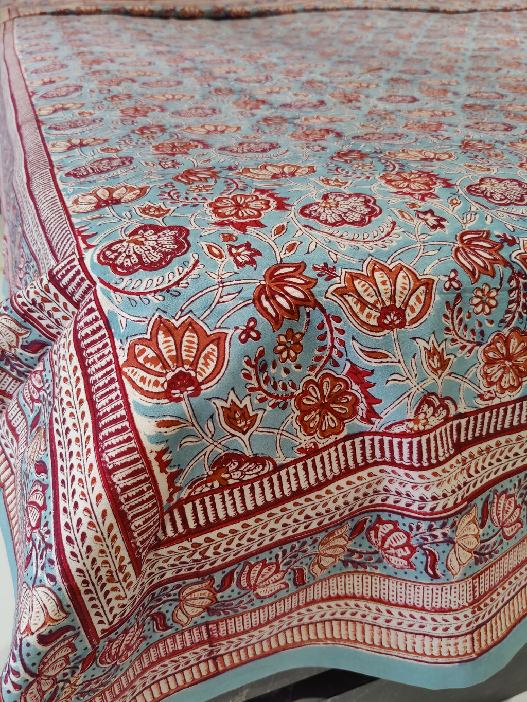 HAND BLOCK PRINTED COTTON BEDCOVER