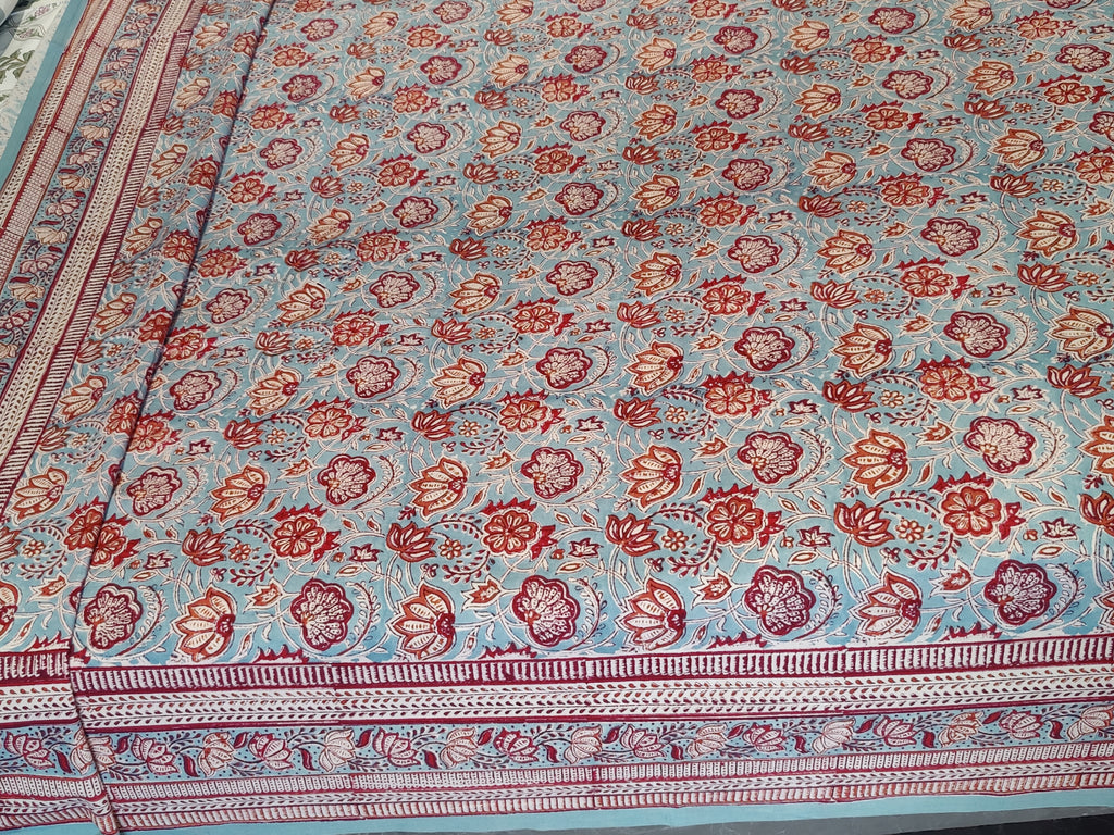 HAND BLOCK PRINTED COTTON BEDCOVER