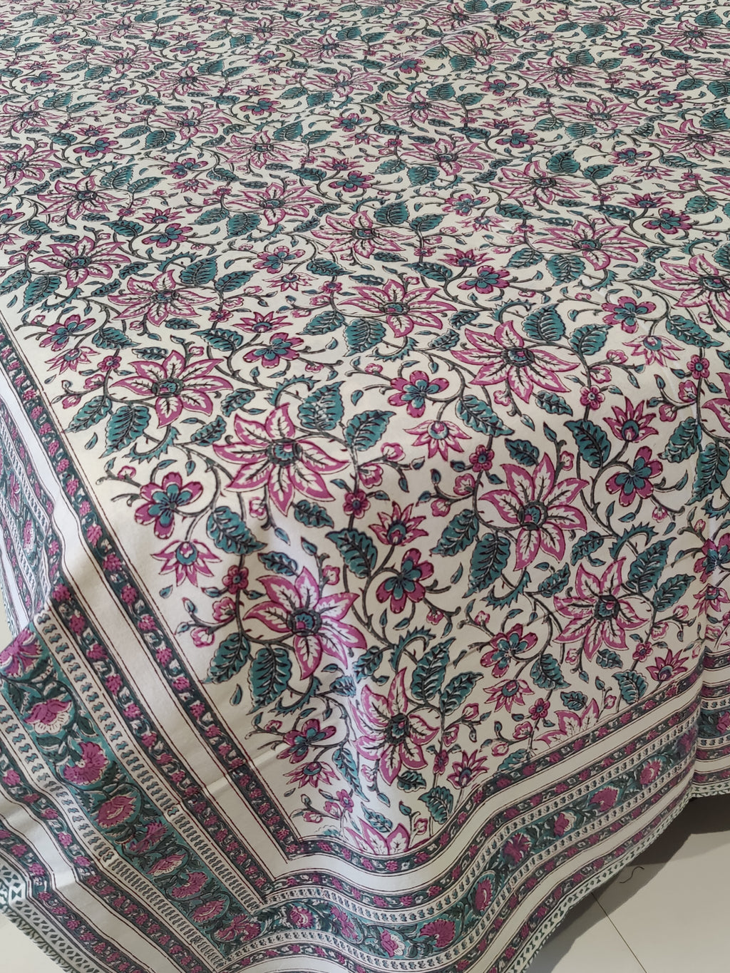 HAND BLOCK PRINTED COTTON BEDCOVER