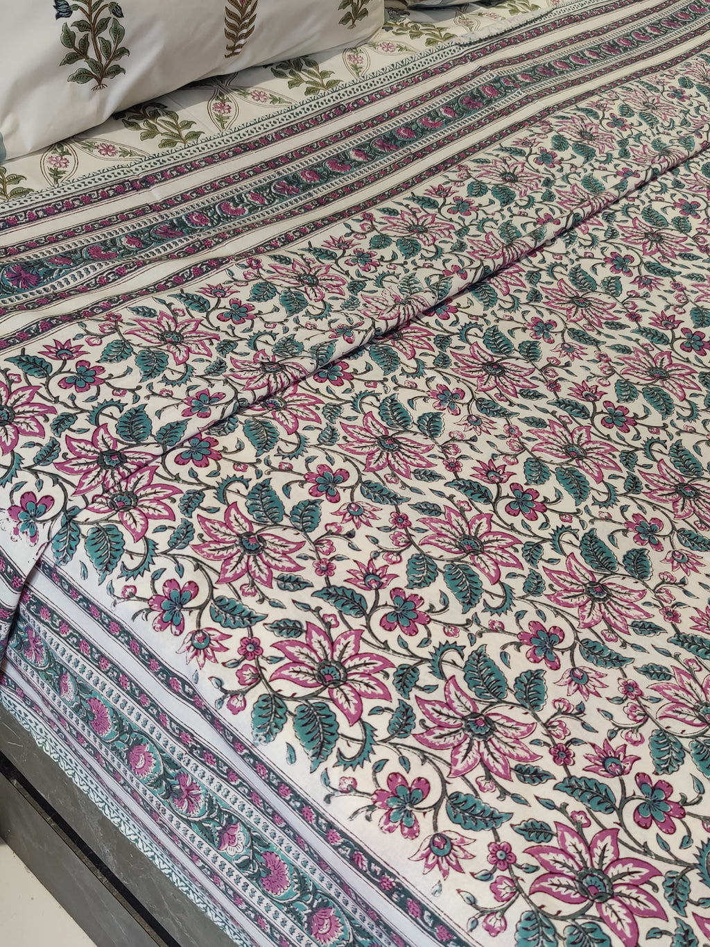 HAND BLOCK PRINTED COTTON BEDCOVER