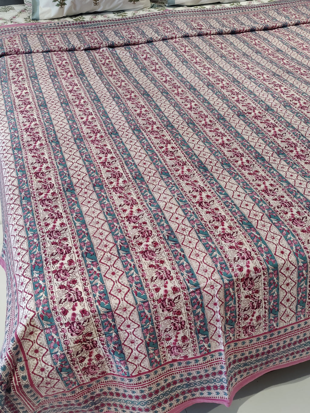 HAND BLOCK PRINTED COTTON BEDCOVER